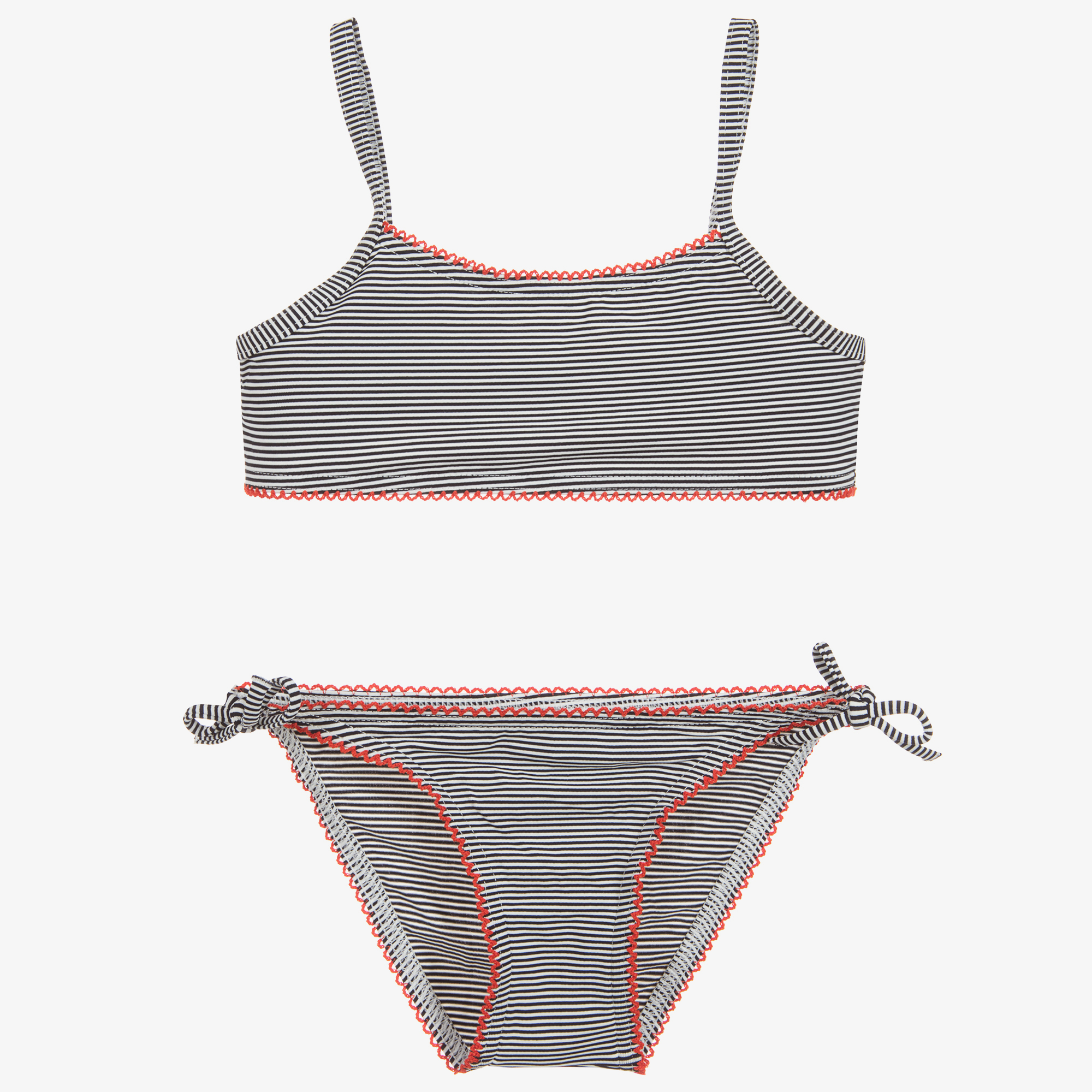 Multiplikation Slagskib blive forkølet Petit Bateau - Girls Navy Blue Striped Bikini | Childrensalon Outlet