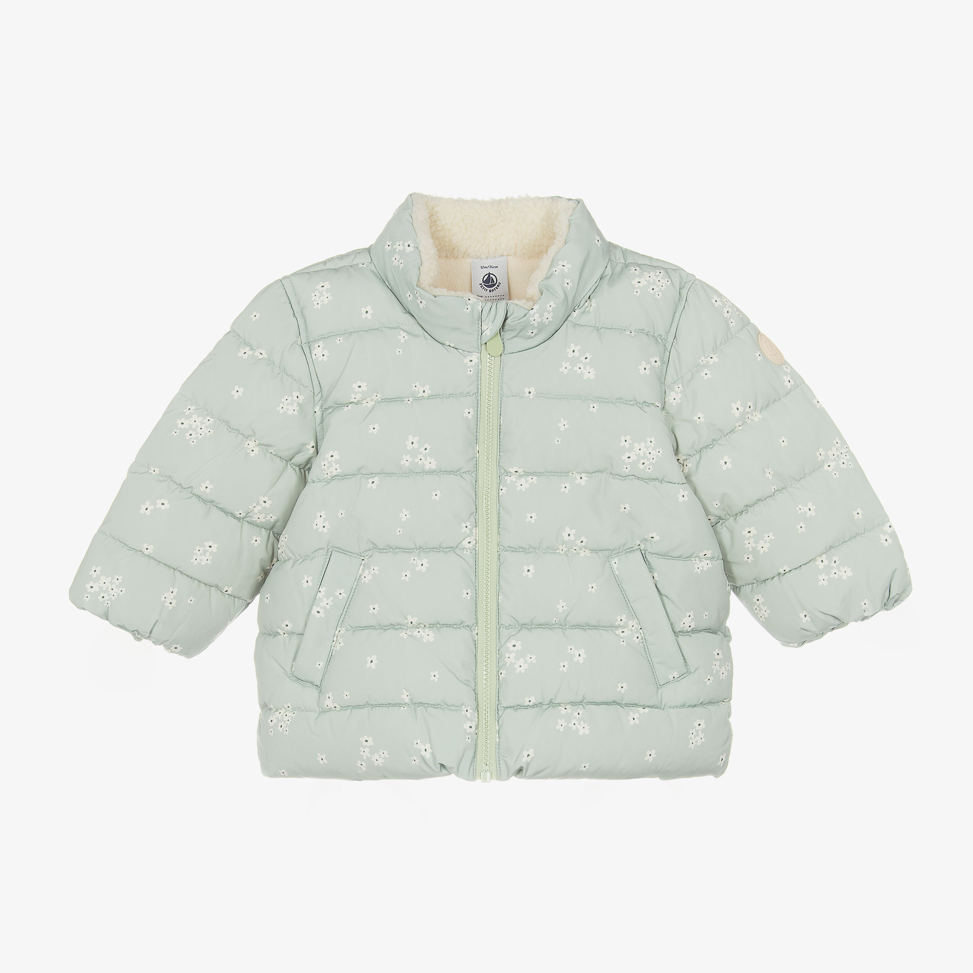 【タグ付き】PETIT BATEAU ピンク花柄アウター Babies' Iconic Raincoat PETAL | Petit Bateau