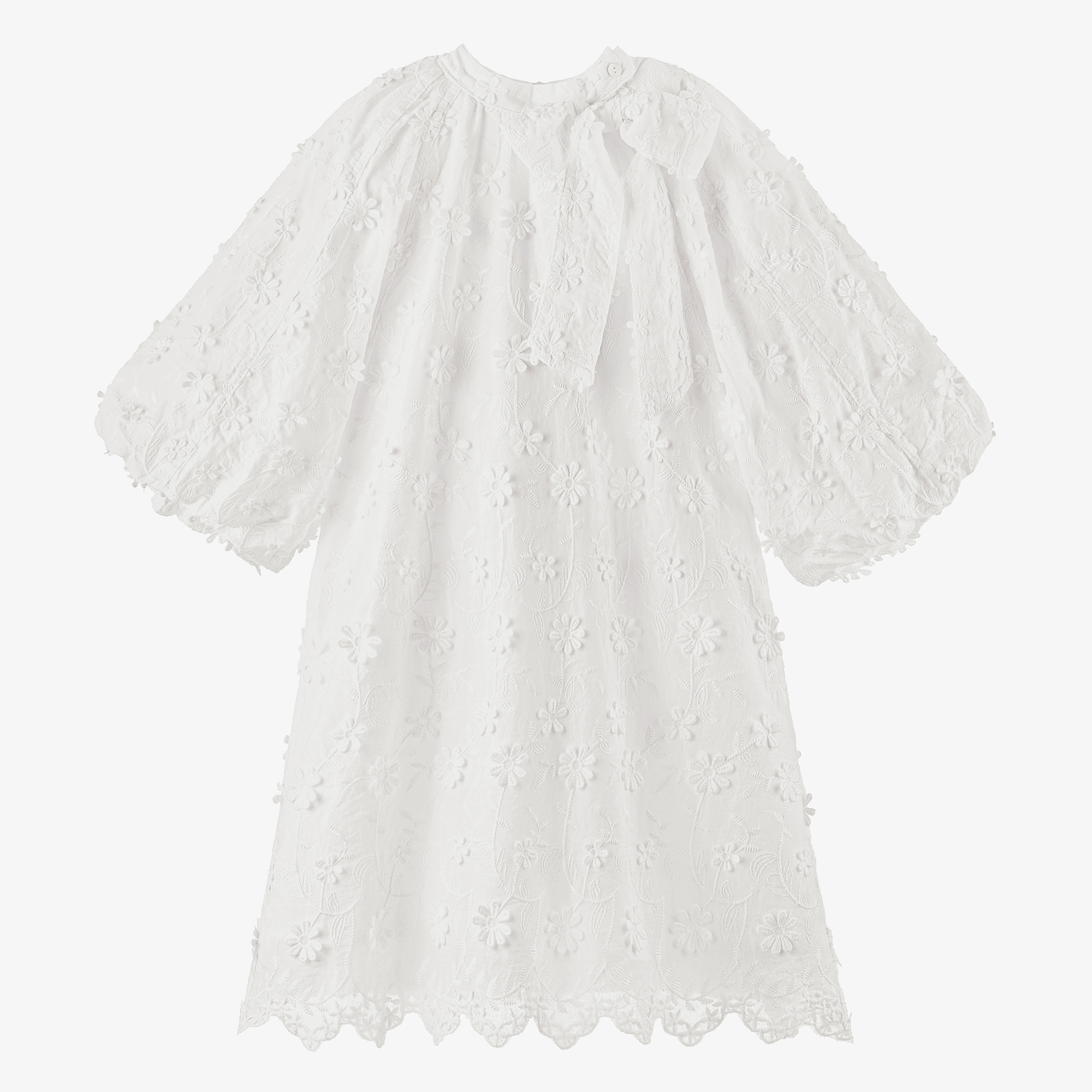 Petite Amalie - Teen Girls White Embroidered Floral Dress | Childrensalon  Outlet