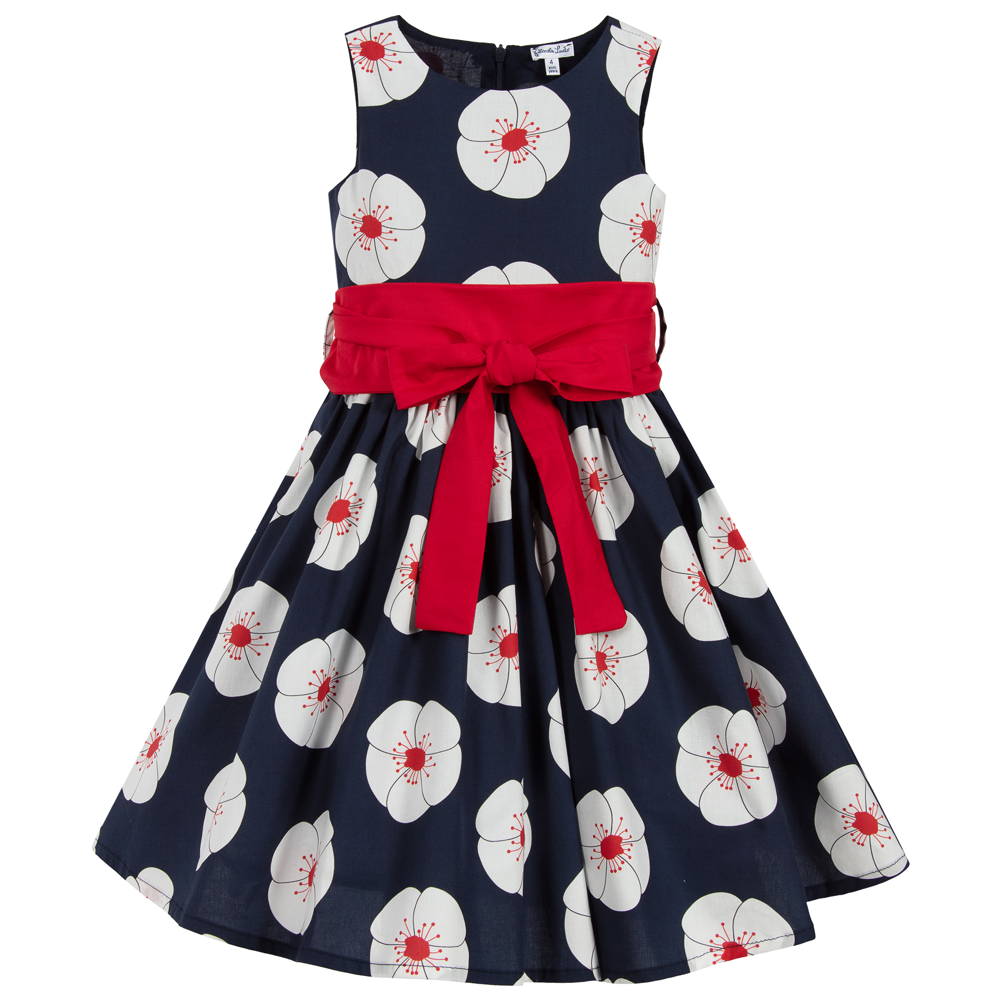 blue and red poppy dress Eliza Red Poppy Dress 3