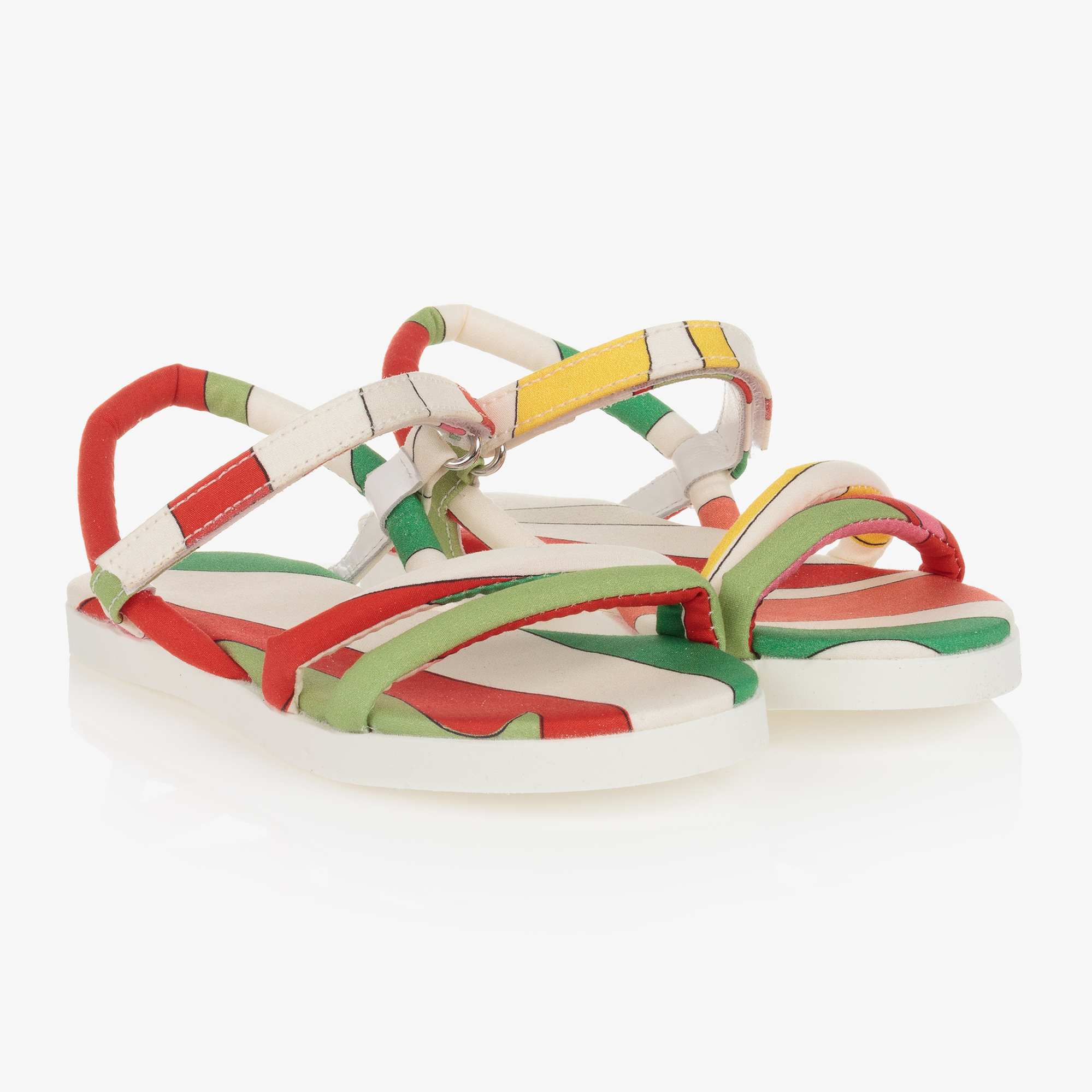 PUCCI - Girls White Marmo Sandals | Childrensalon Outlet