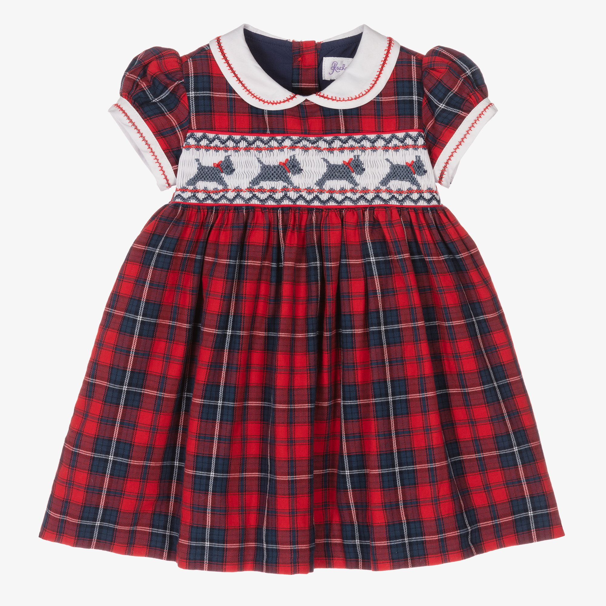 white christmas dresses Ivory Tartan Frill Front Dress 6Y main image 1