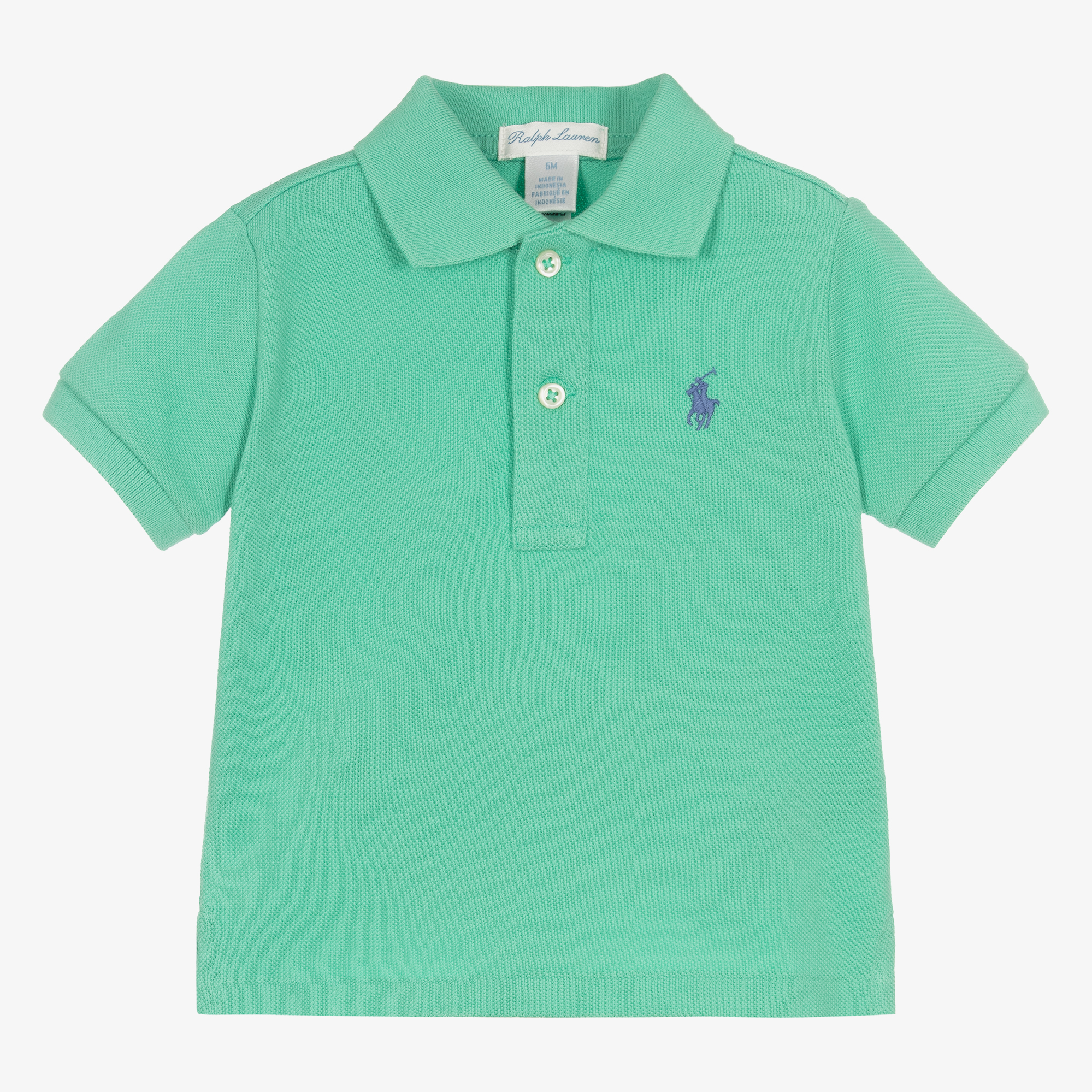 Ralph Lauren Baby Boys Green Cotton Polo Shirt Childrensalon