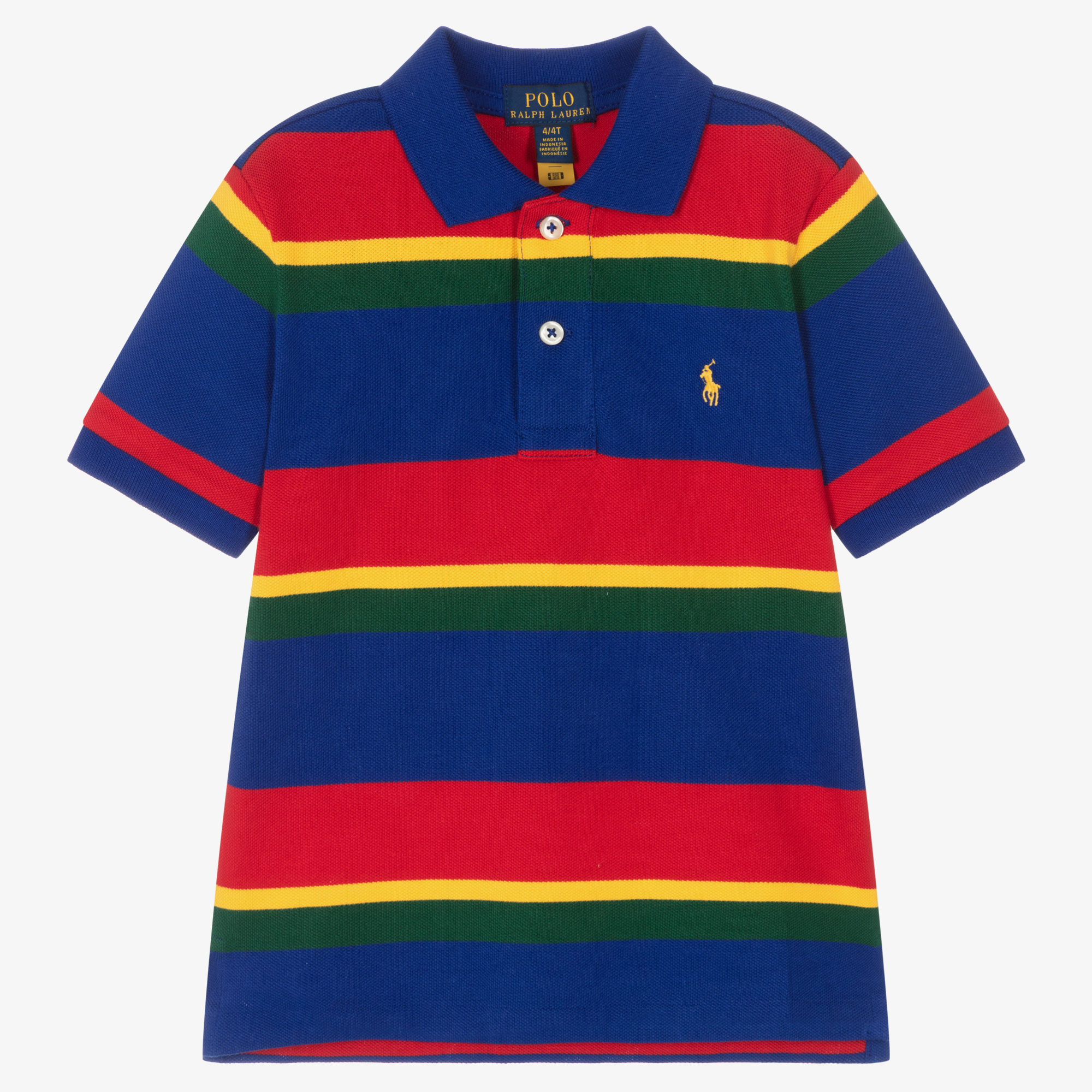 Polo Ralph Lauren Boys Blue Striped Polo Shirt Childrensalon Outlet