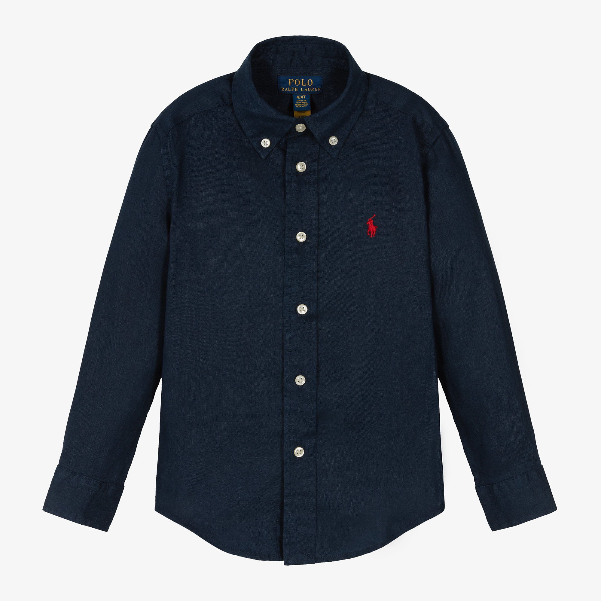 Ralph lauren navy linen shirt hotsell