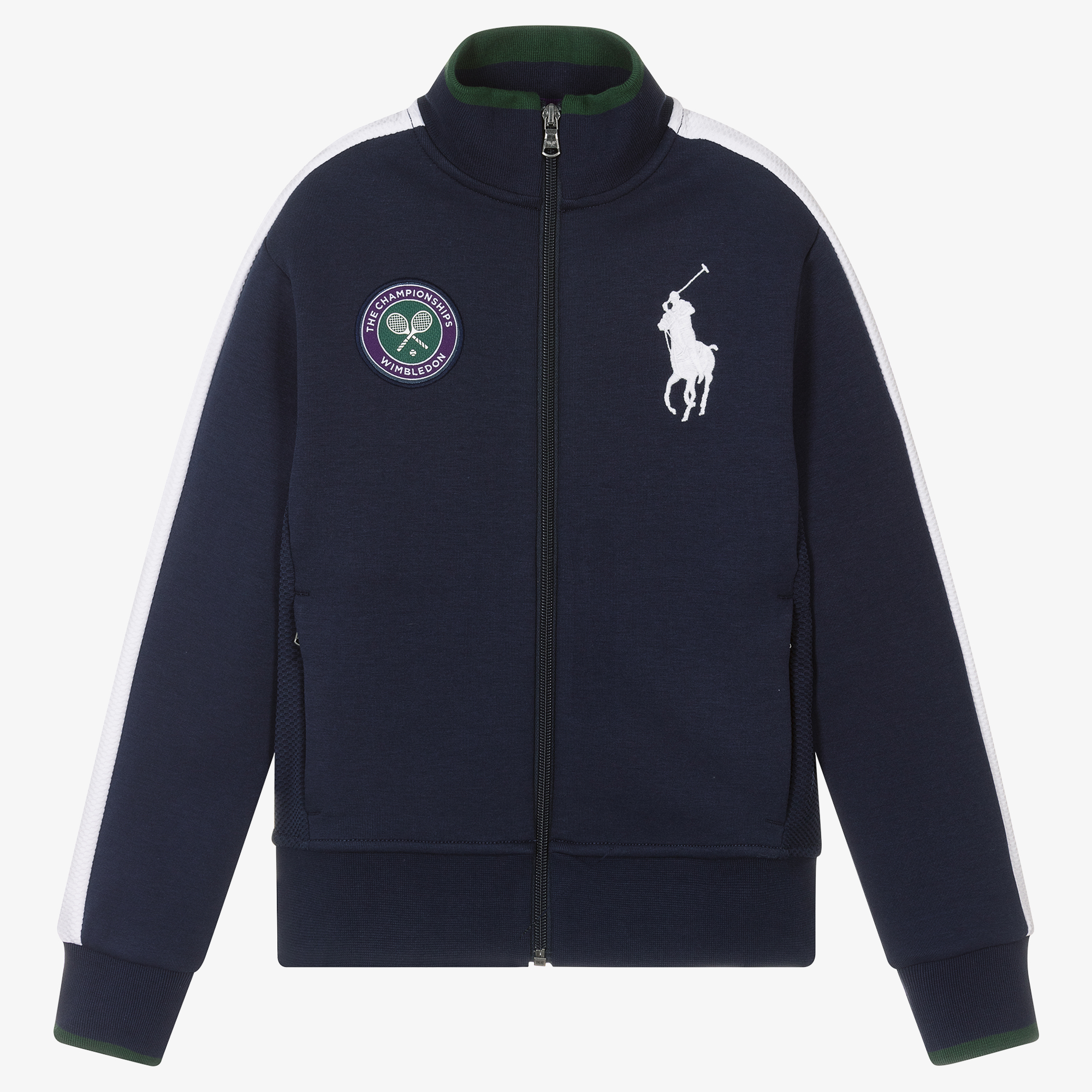 Polo Ralph Lauren Boys Navy Blue Wimbledon Zip-Up Top