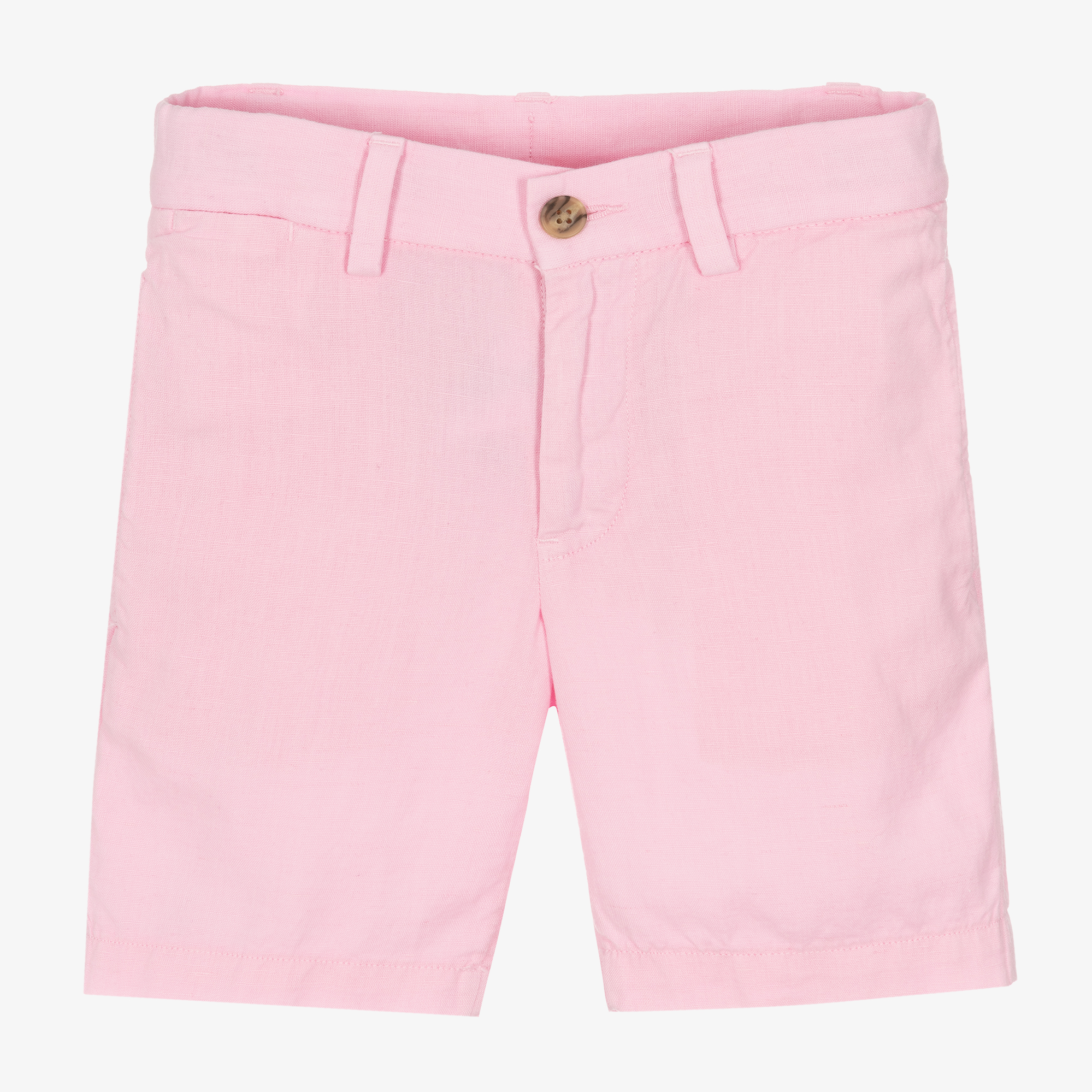 Ralph Lauren - Boys Pink Linen & Cotton Shorts | Childrensalon Outlet