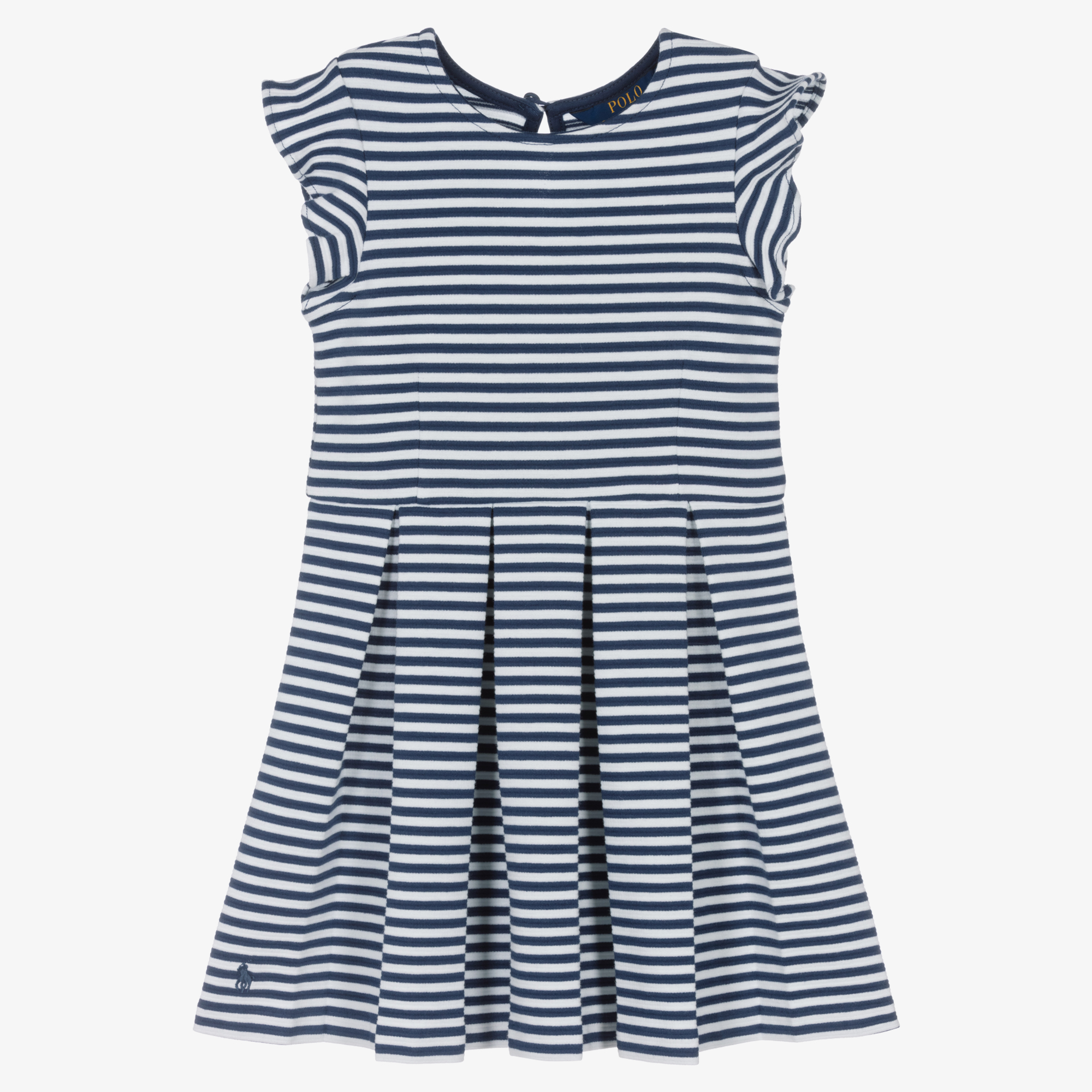 Polo Ralph Lauren - Girls Blue & White Striped Jersey Dress | Childrensalon  Outlet