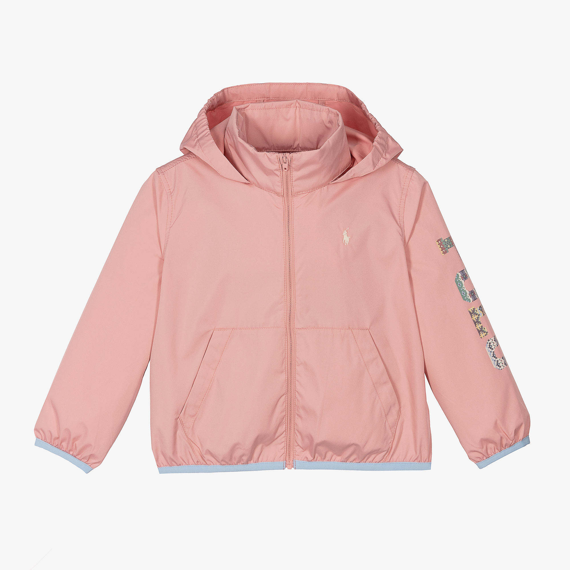 Polo Ralph Lauren - Girls Pink Logo Rain Jacket | Childrensalon Outlet