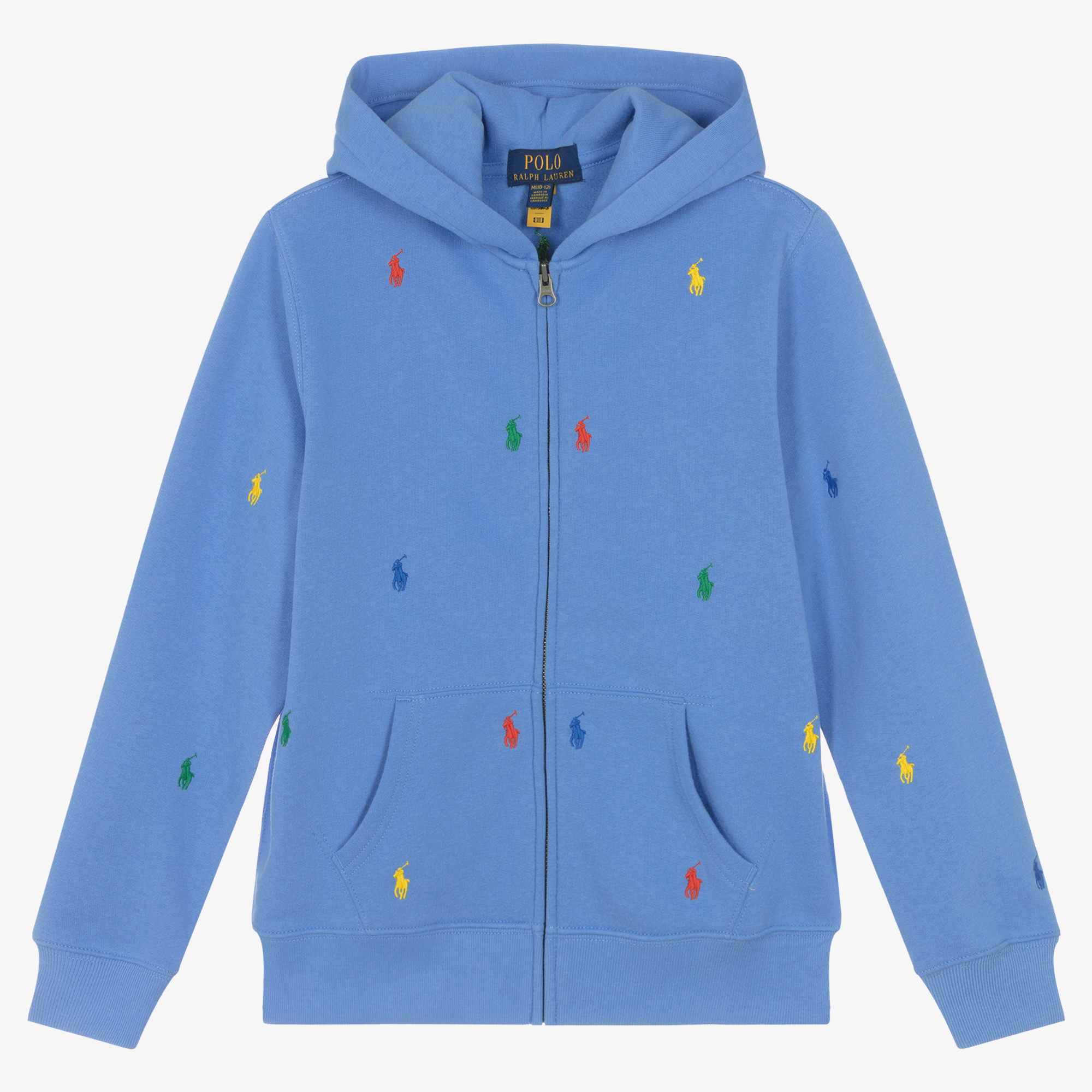 Polo Ralph Lauren - Teen Boys Blue Pony Zip-Up Hoodie | Childrensalon Outlet