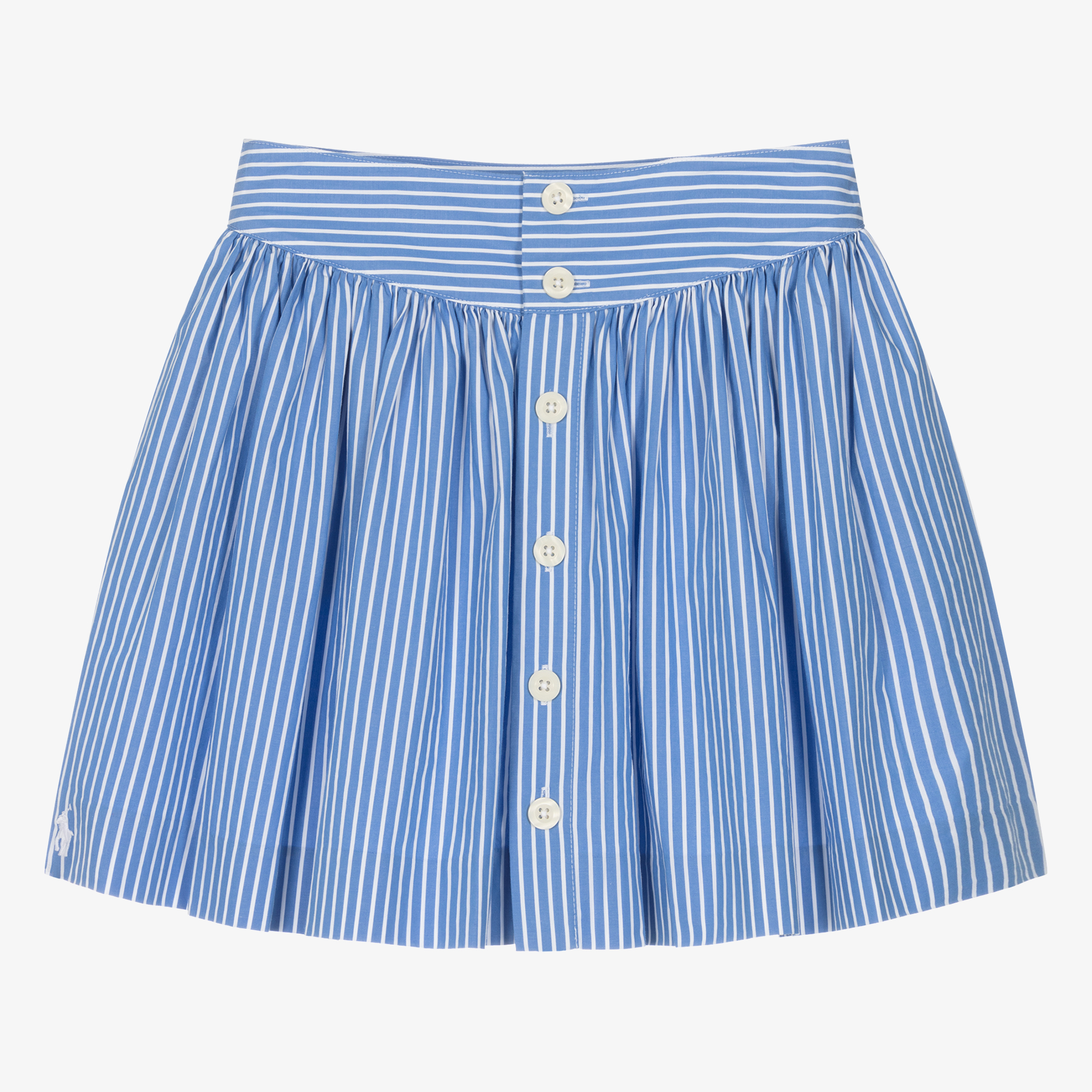 Ralph Lauren - Teen Girls Blue Stripe Cotton Skirt