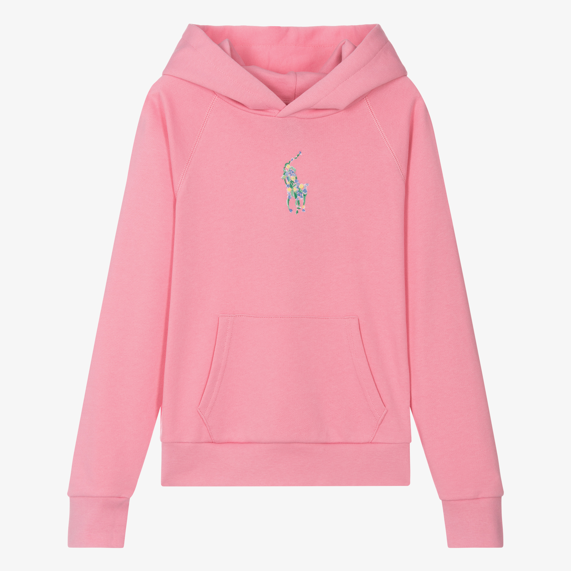 Ralph Lauren Teen Girls Pink Cotton Hoodie Childrensalon Outlet