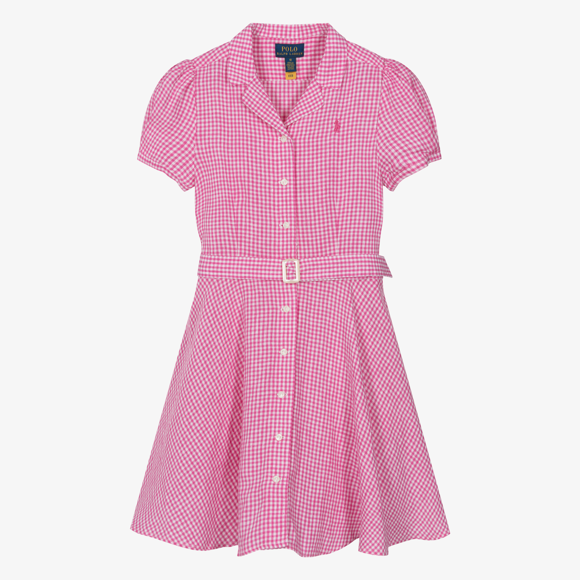 Ralph Lauren Teen Girls Pink Gingham Linen Dress Ralph Lauren - Teen Girls Pink Gingham Linen Dress | Childrensalon Outlet