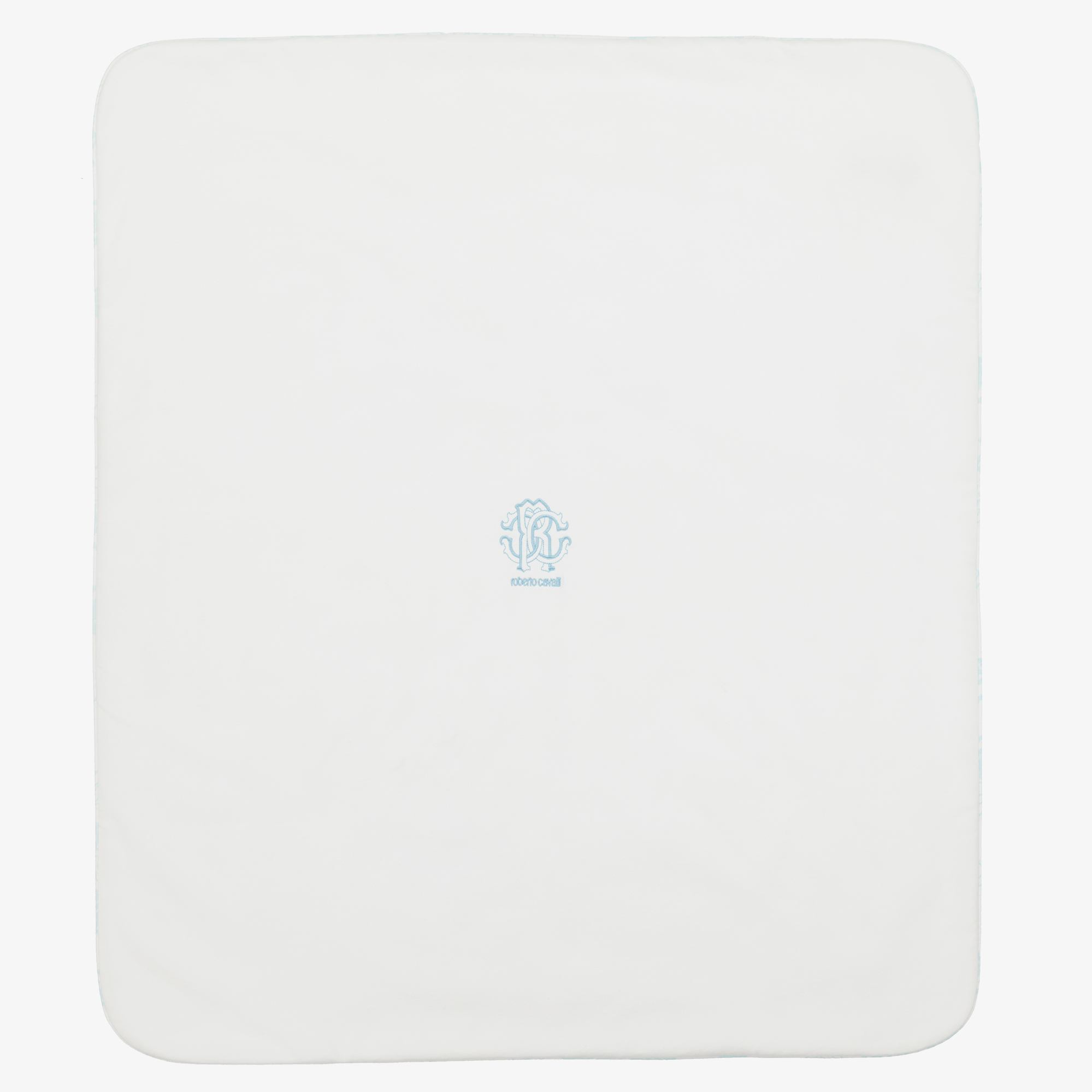 Roberto Cavalli - Boys Ivory & Blue Cotton Blanket | Childrensalon