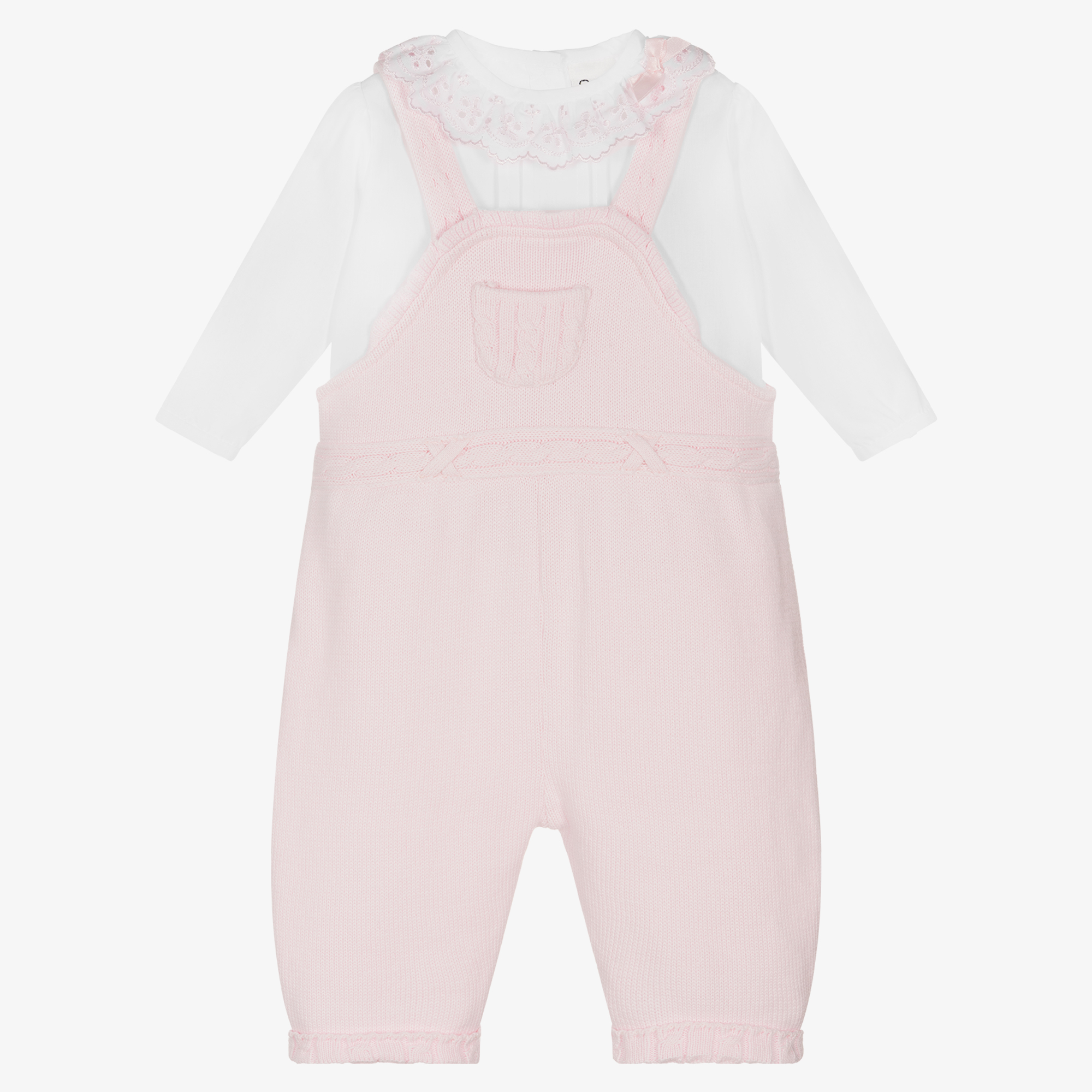 Sarah Louise Baby Girls Dungaree Set Childrensalon Outlet