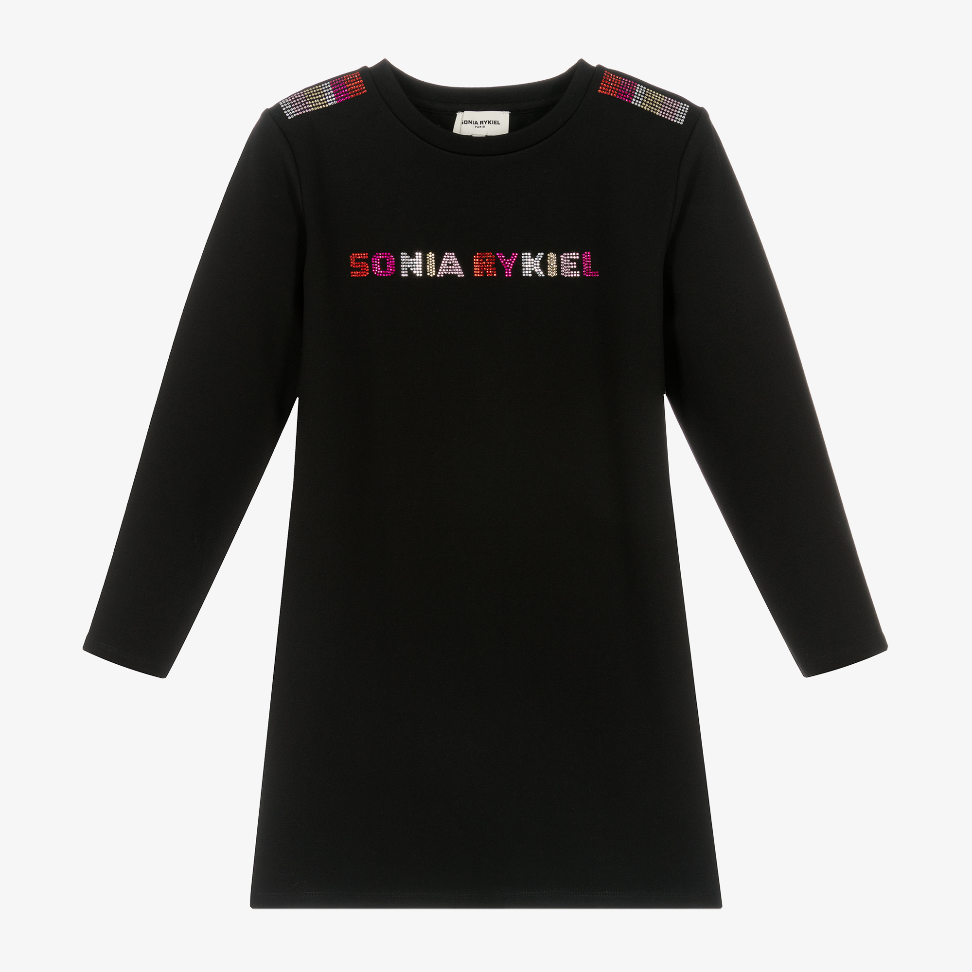 Sonia Rykiel Paris - Girls Black Diamant Knit Dress | Childrensalon Outlet