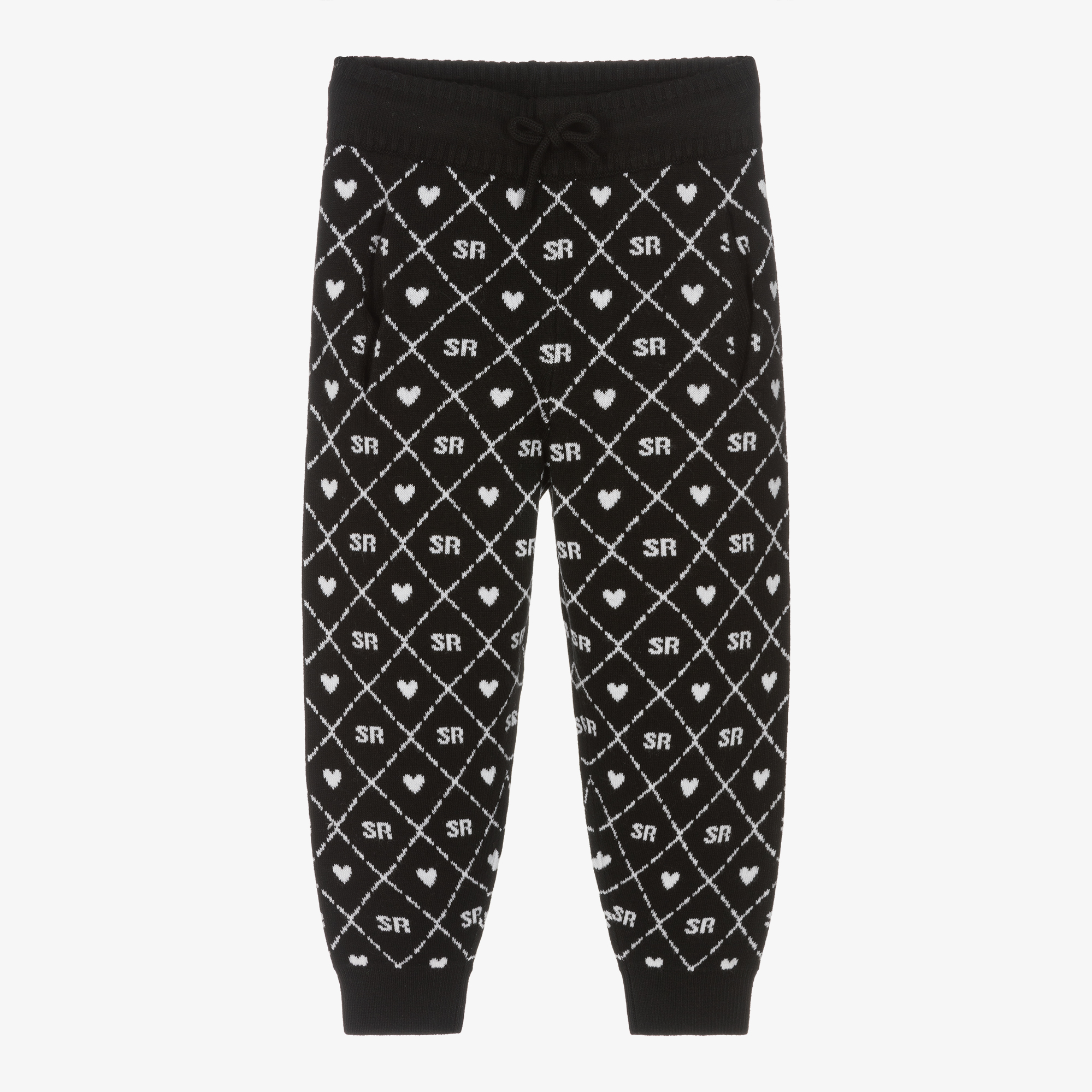 Sonia Rykiel Paris - Girls Black Knitted Monogram Joggers