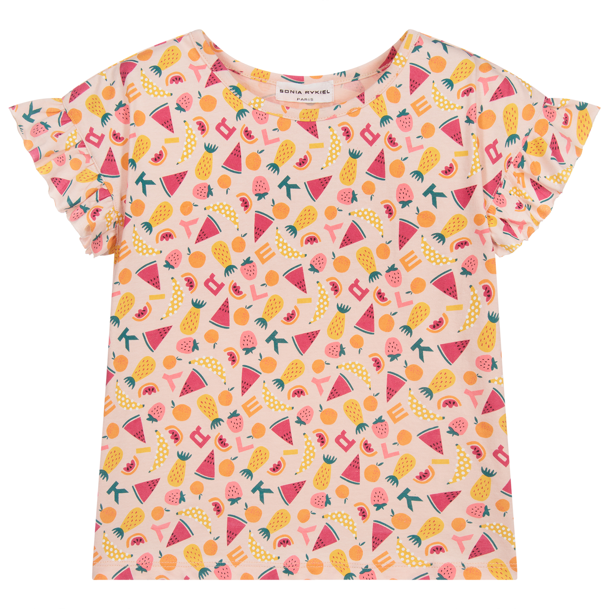 Sonia Rykiel Paris - Pink Cotton Fruit T-Shirt