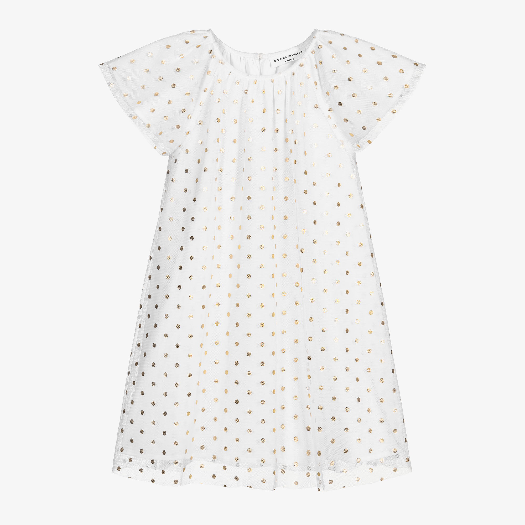 Sonia Rykiel Paris - White Polka Dot Tulle Dress | Childrensalon Outlet