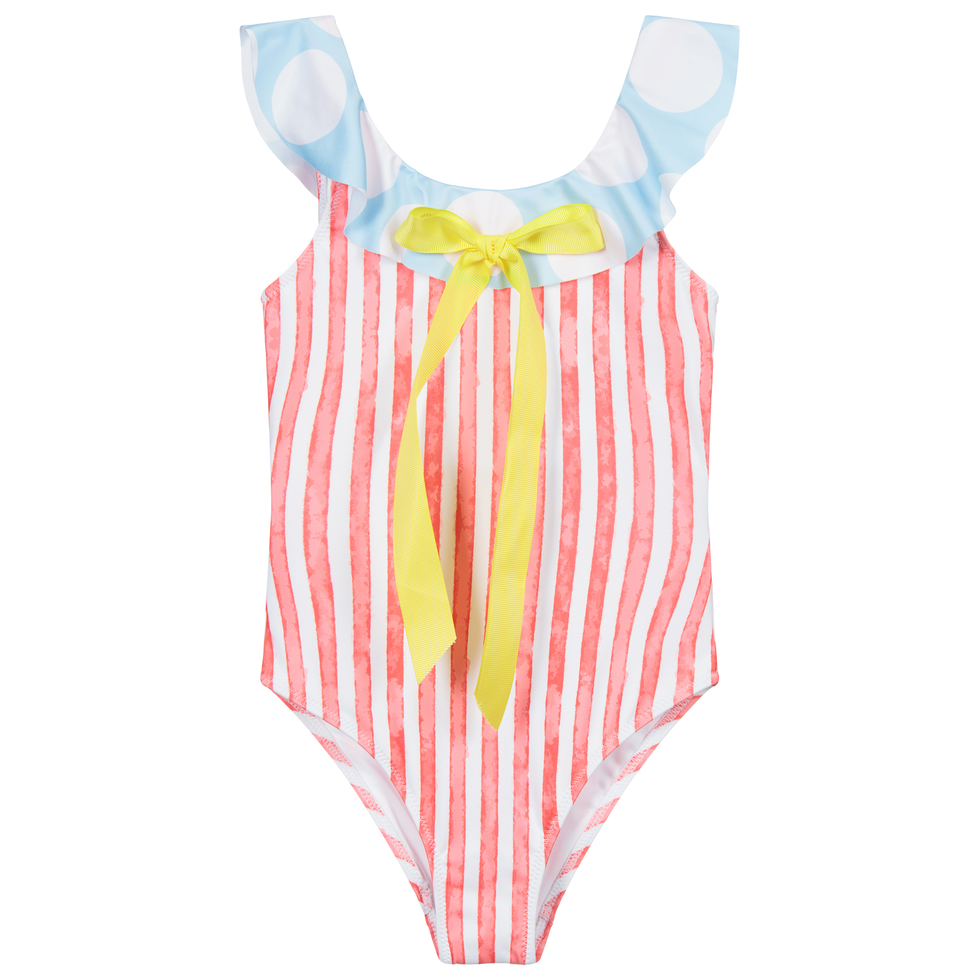 Stella Cove - Girls White & Rainbow Petals Swimsuit | Childrensalon Outlet