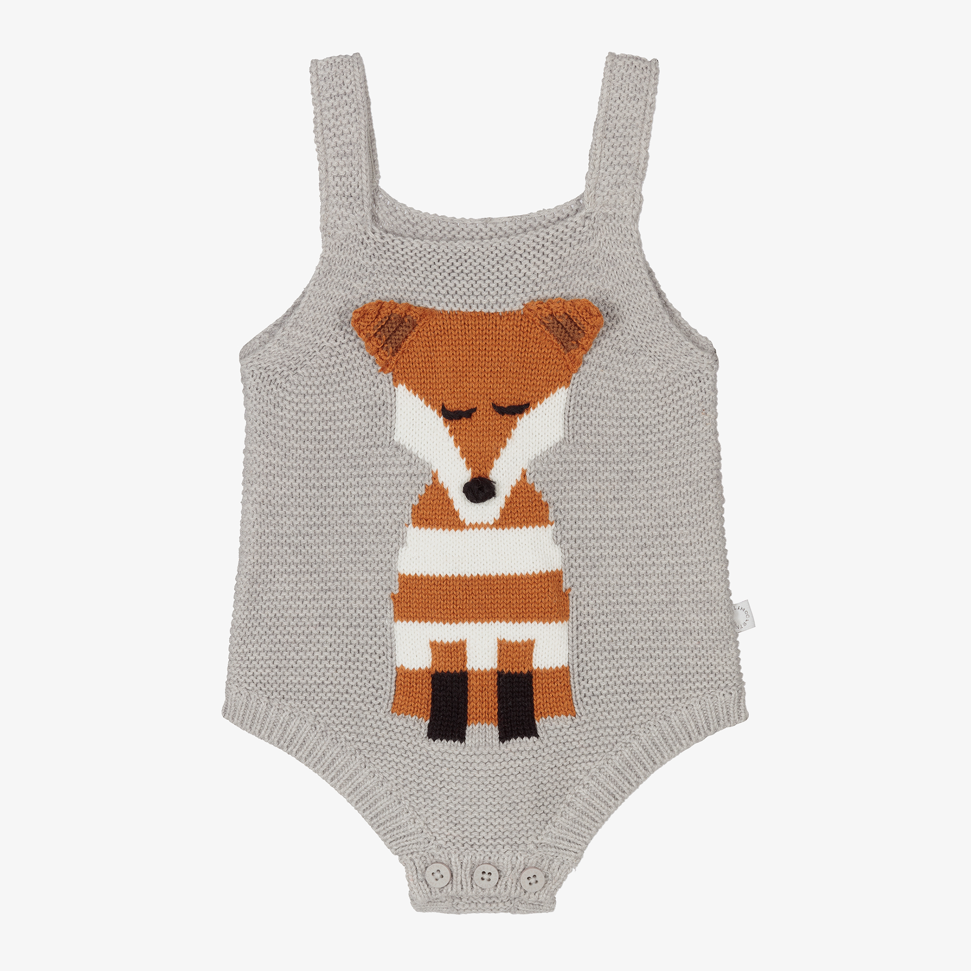 Stella McCartney Kids - Baby Grey Knitted Fox Shortie