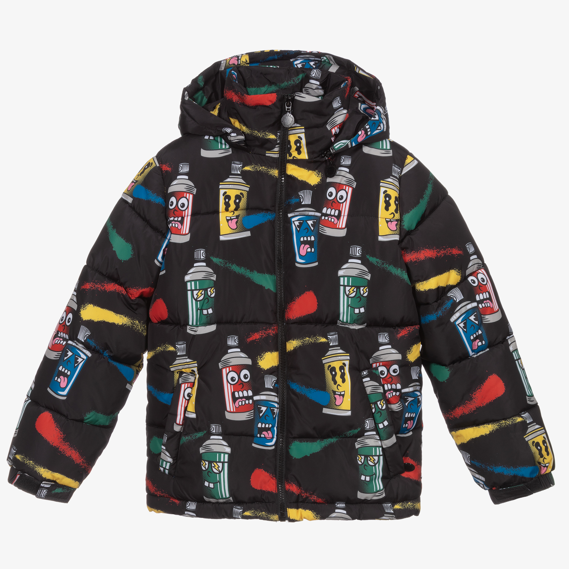 Stella McCartney Kids Black Recycled Puffer Coat