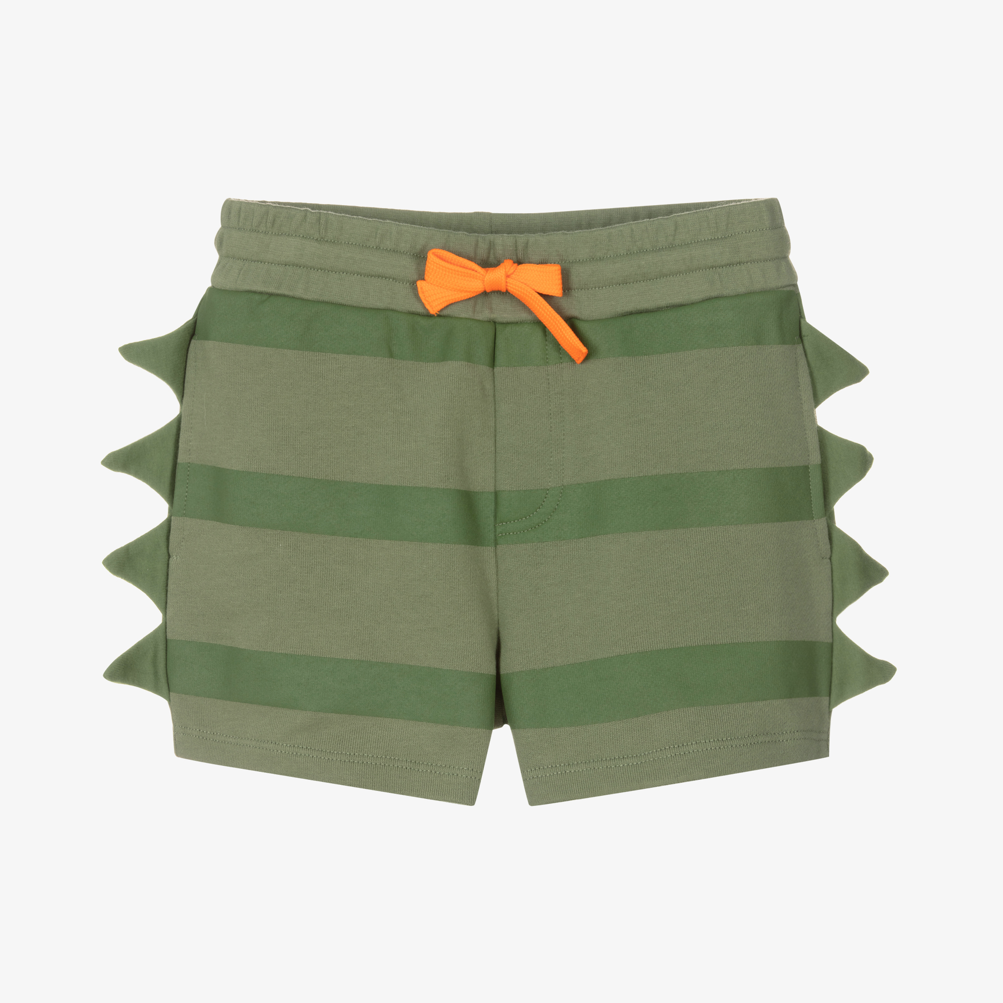 Stella McCartney Kids Boys Green Striped Cotton Shorts