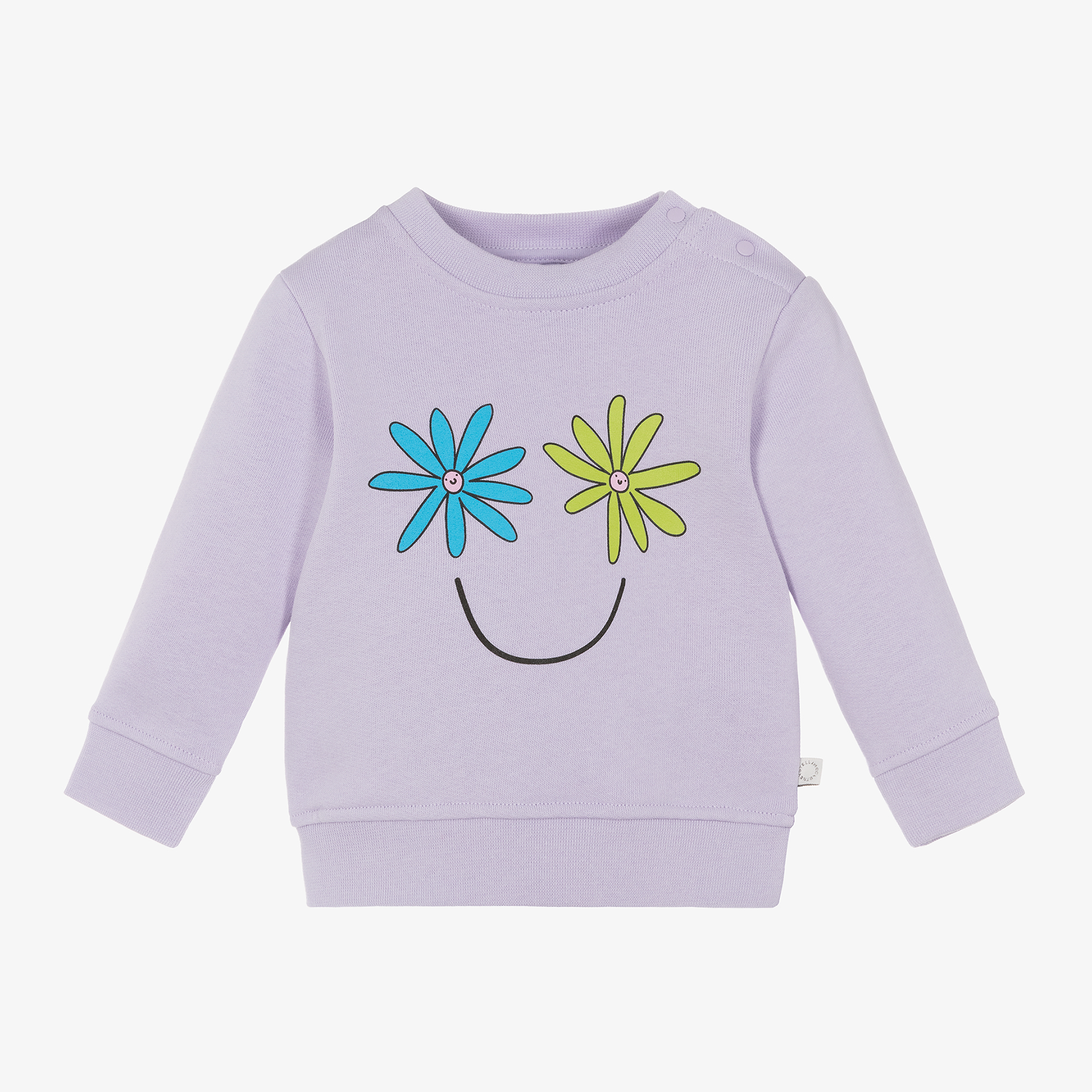 Stella McCartney Kids - Girls Lilac Floral Cotton Sweatshirt 
