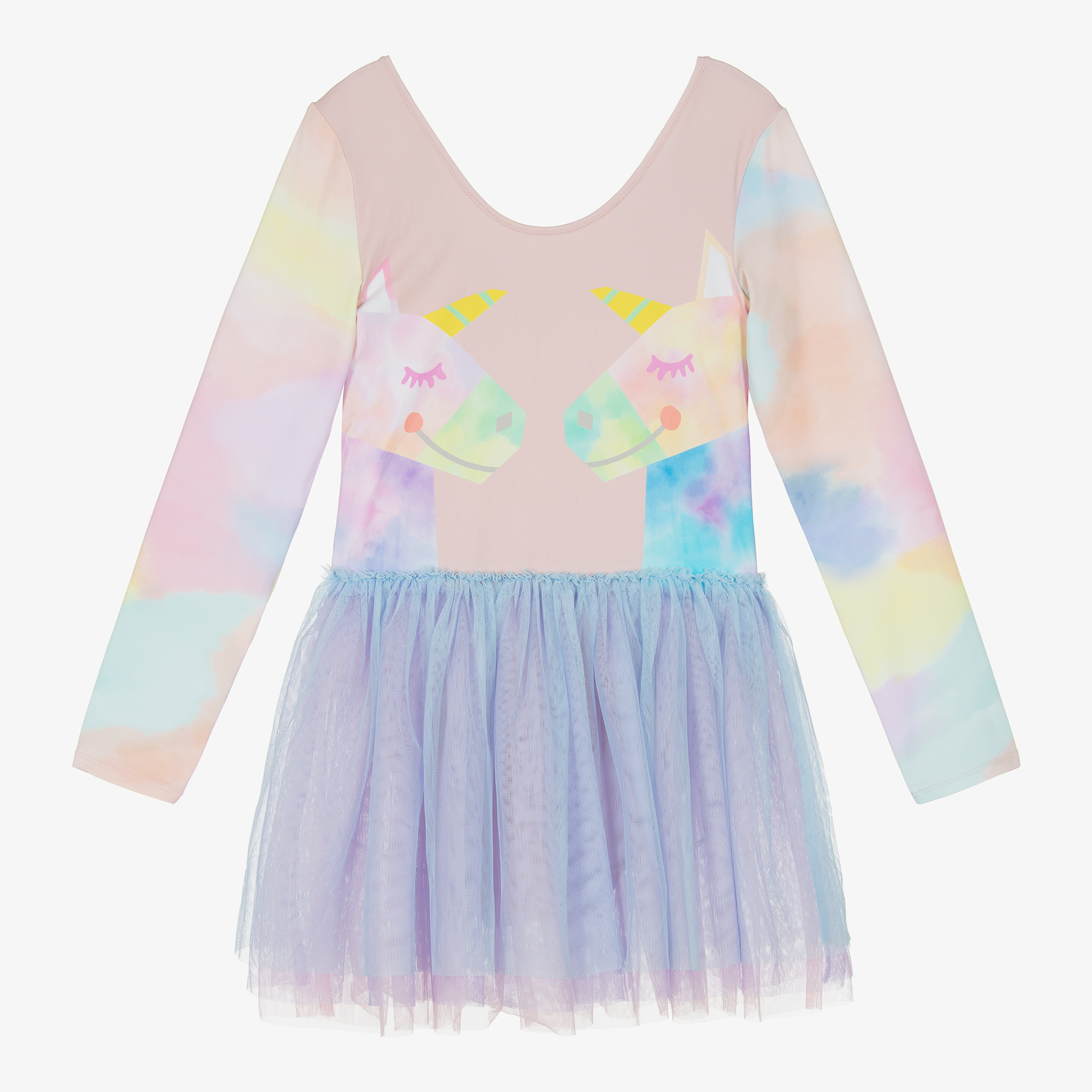 Stella McCartney Kids - Teen Girls Pink Unicorn Tulle Dress