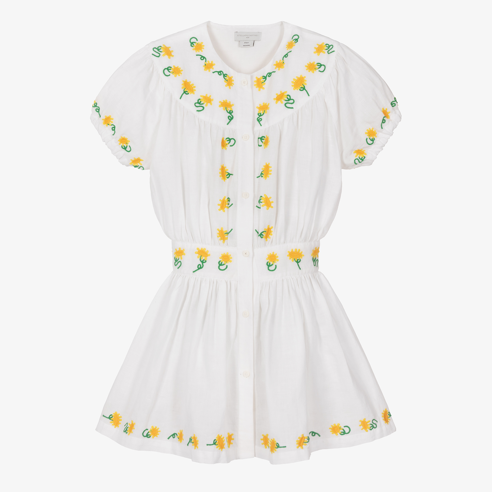 stina / type H half sleeve / embroidery white / kids / girl