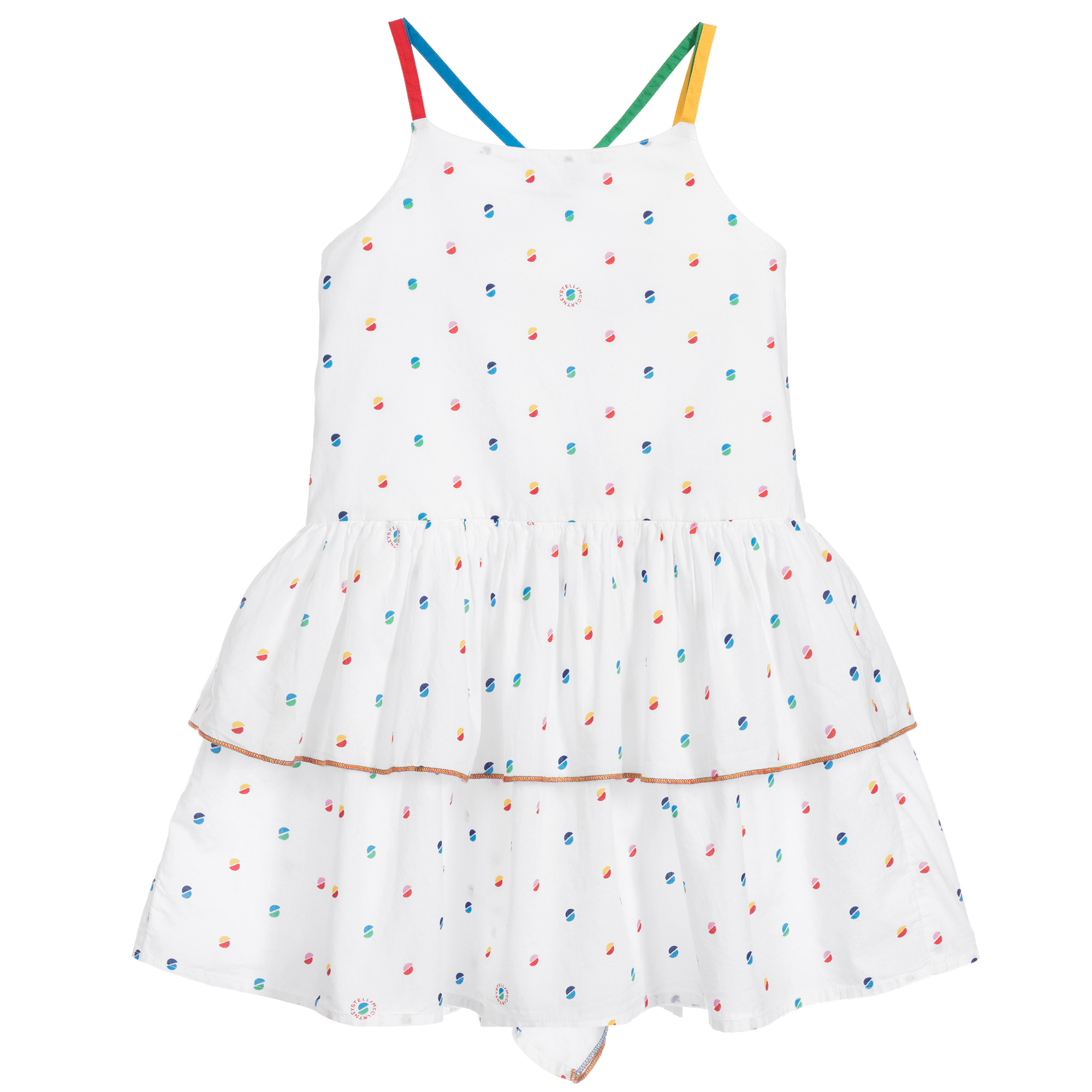 Stella McCartney Kids White Organic Cotton Sundress Childrensalon Outlet