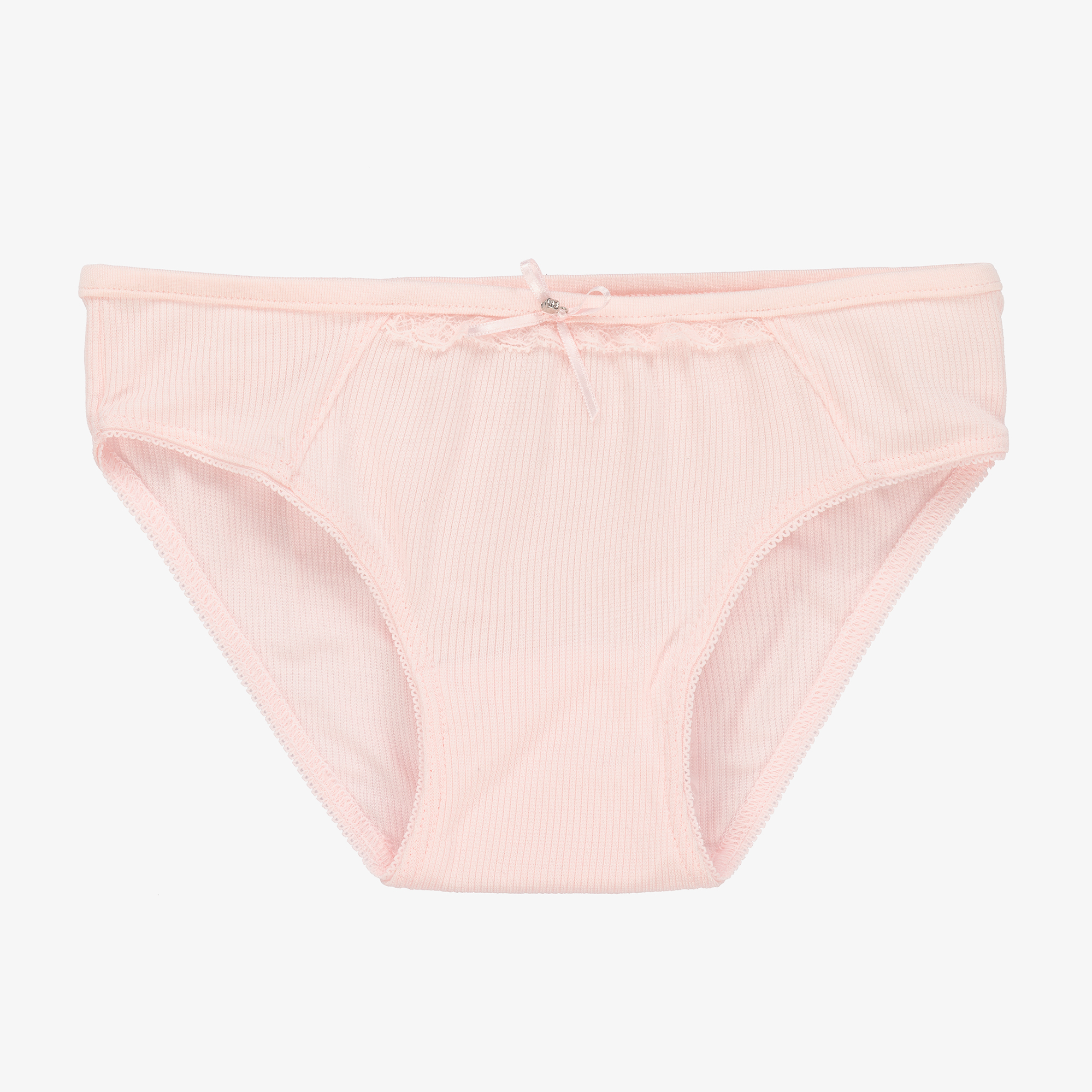 Story Loris - Girls Pink Modal & Lace Knickers