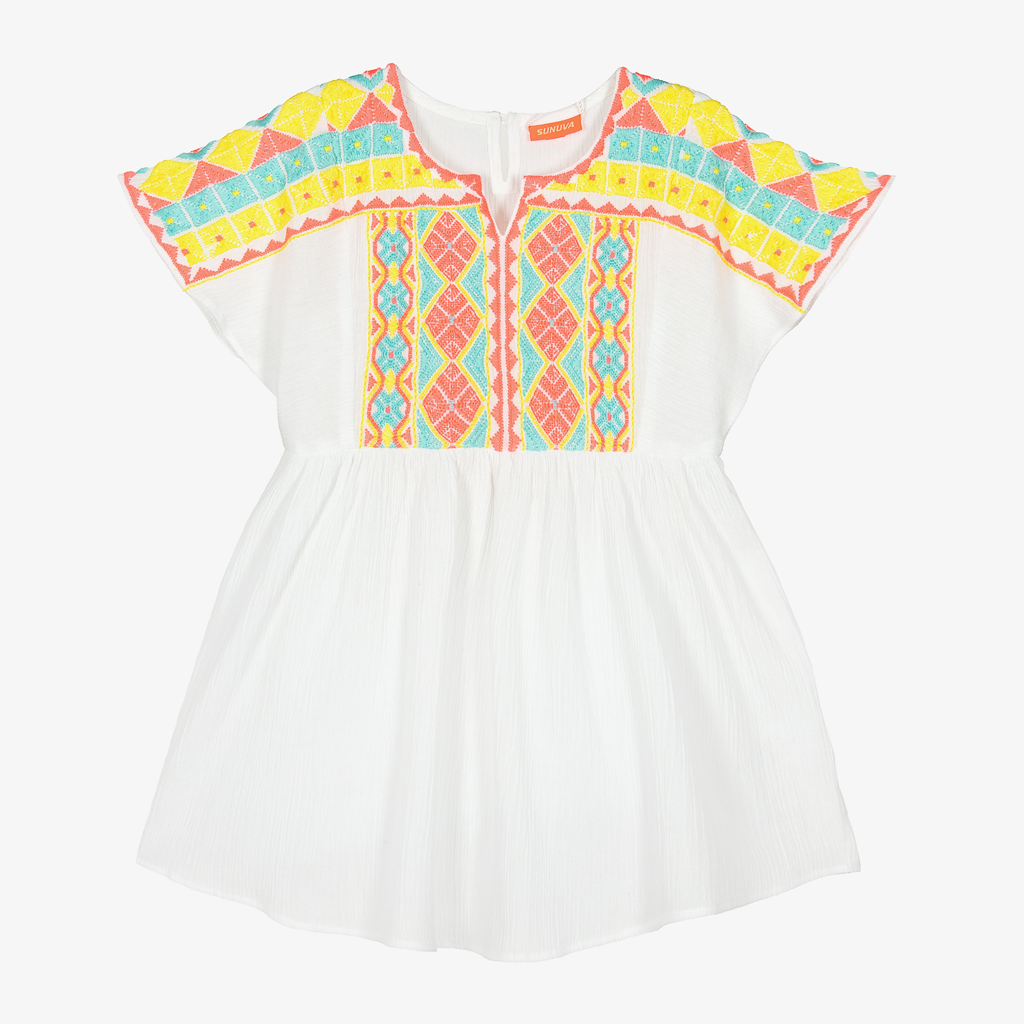 Sunuva - Girls White Embroidered Beach Dress | Childrensalon Outlet