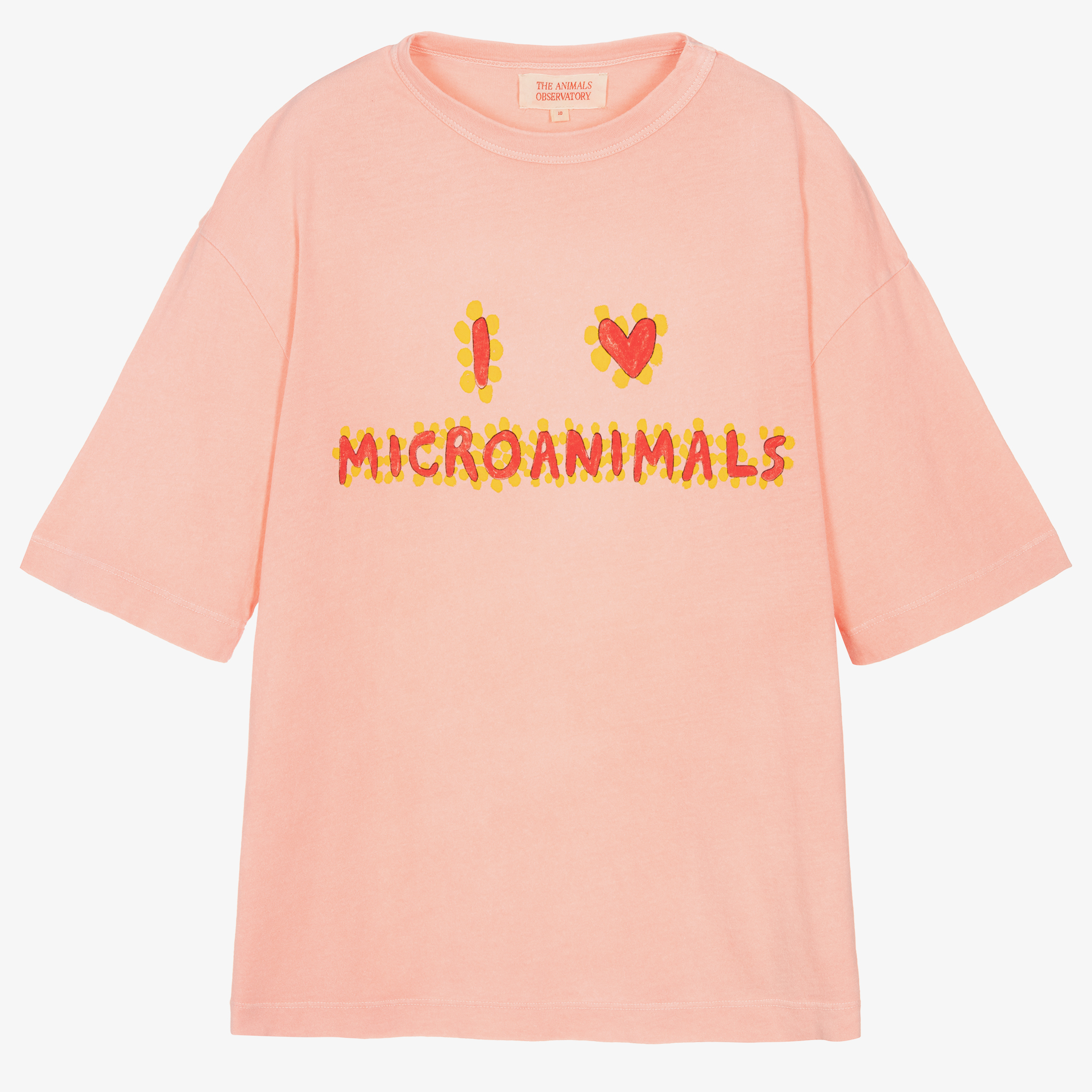 The Animals Observatory - Teen Pink Cotton Oversized T-Shirt