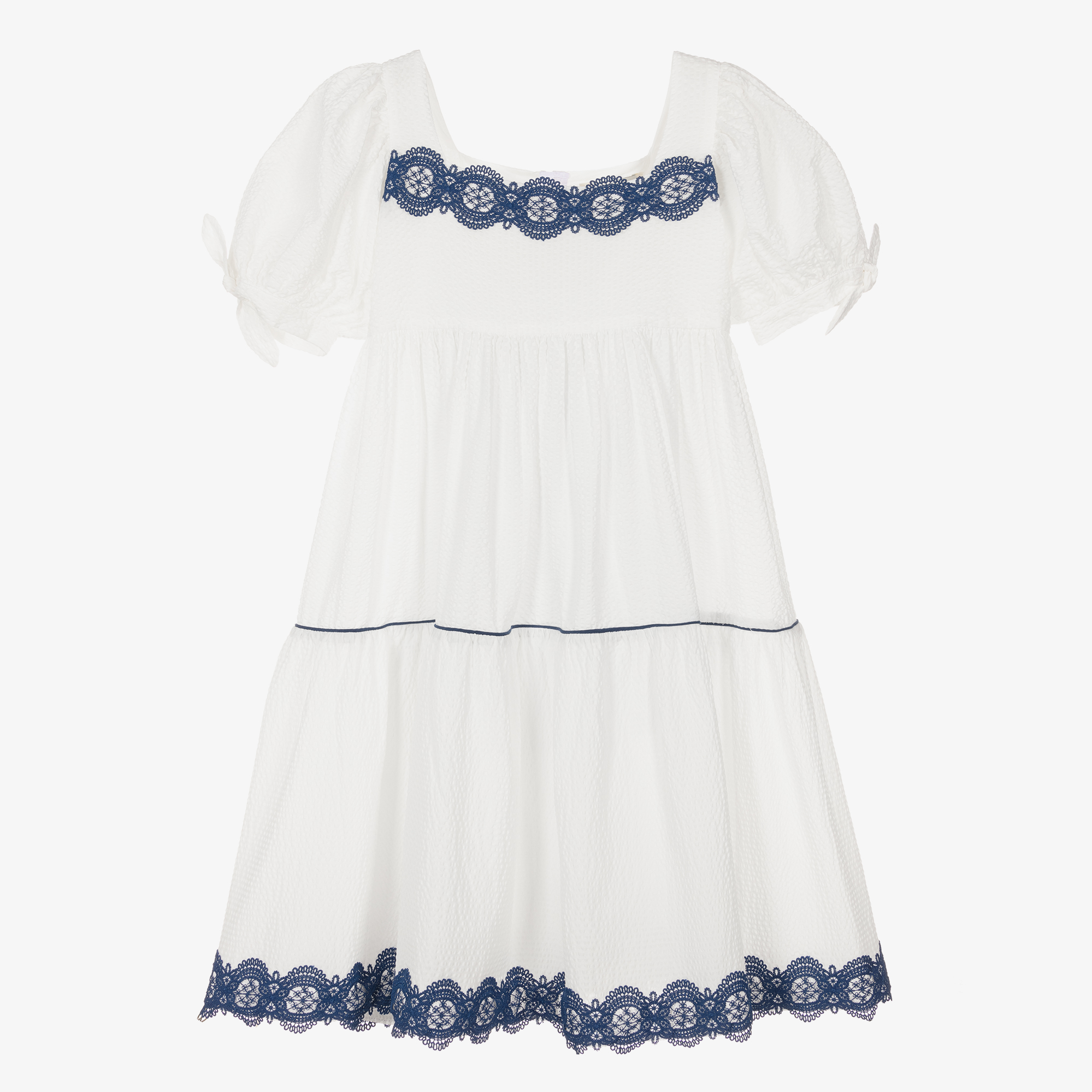 white christmas dresses Tiered Cotton Dress main image 1