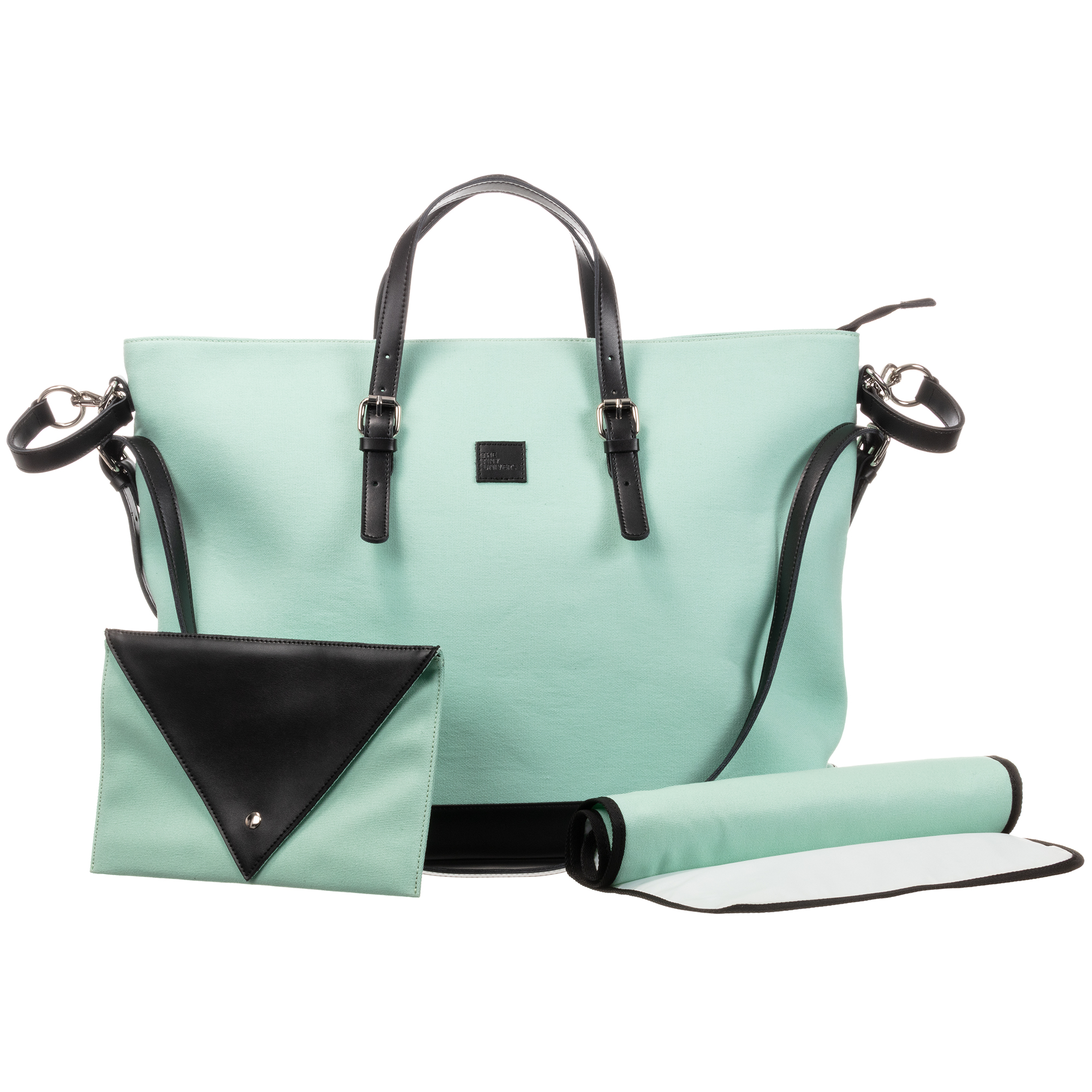 green baby changing bag