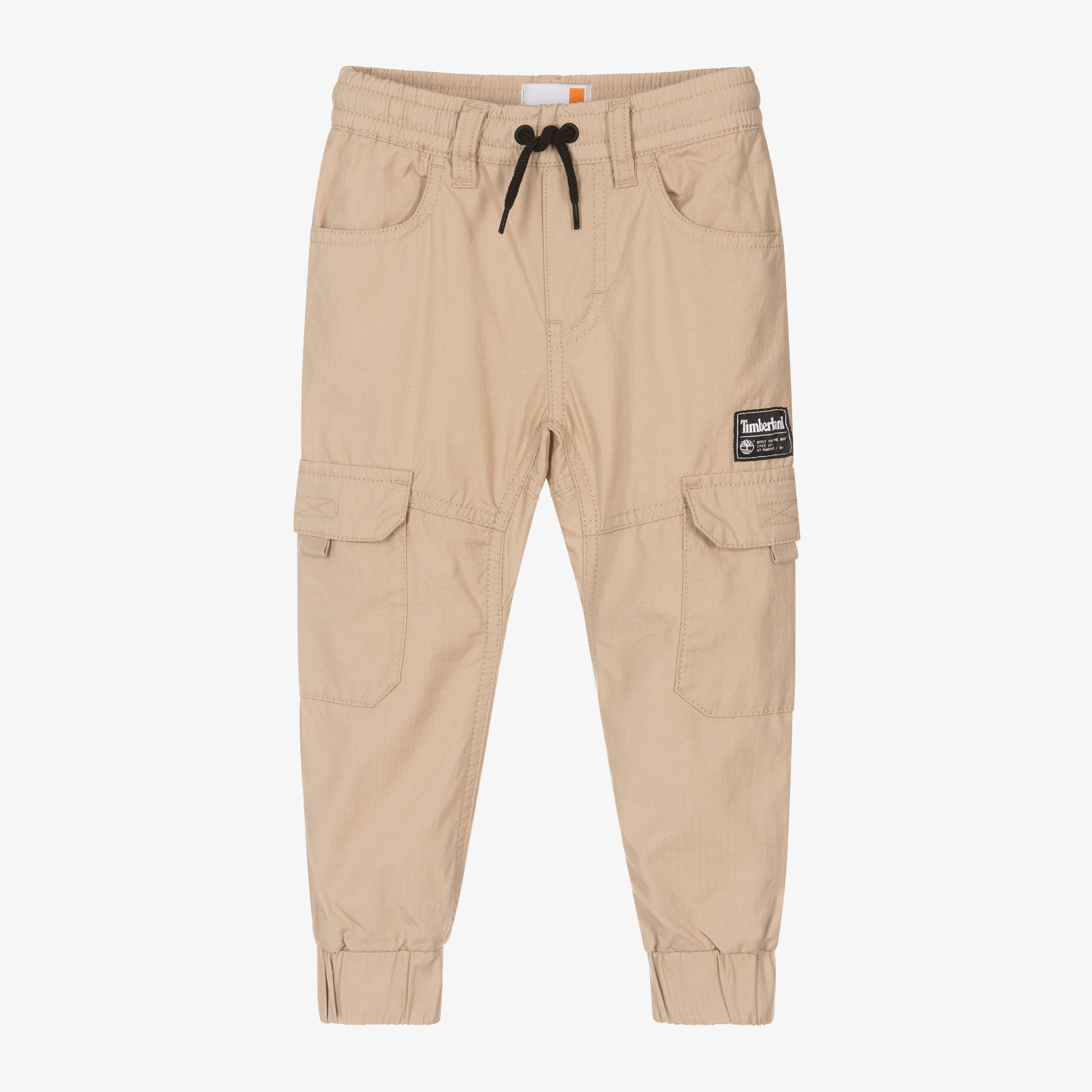 Timberland Boys Beige Cotton Cargo Trousers