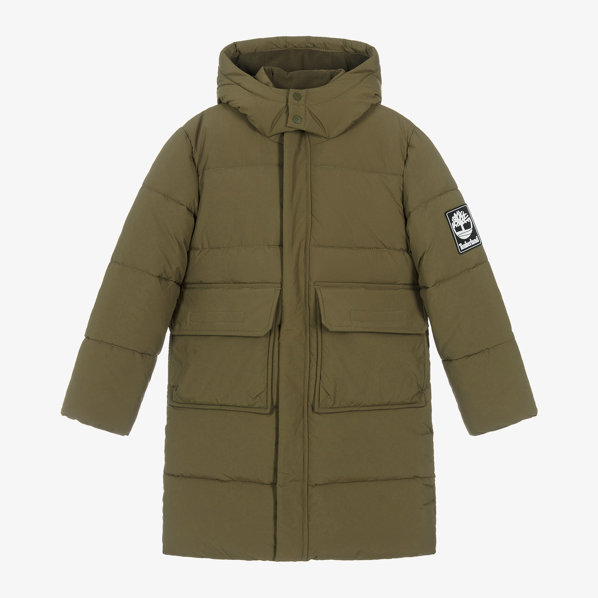 Timberland Boys Olive Hooded Puffer Jacket