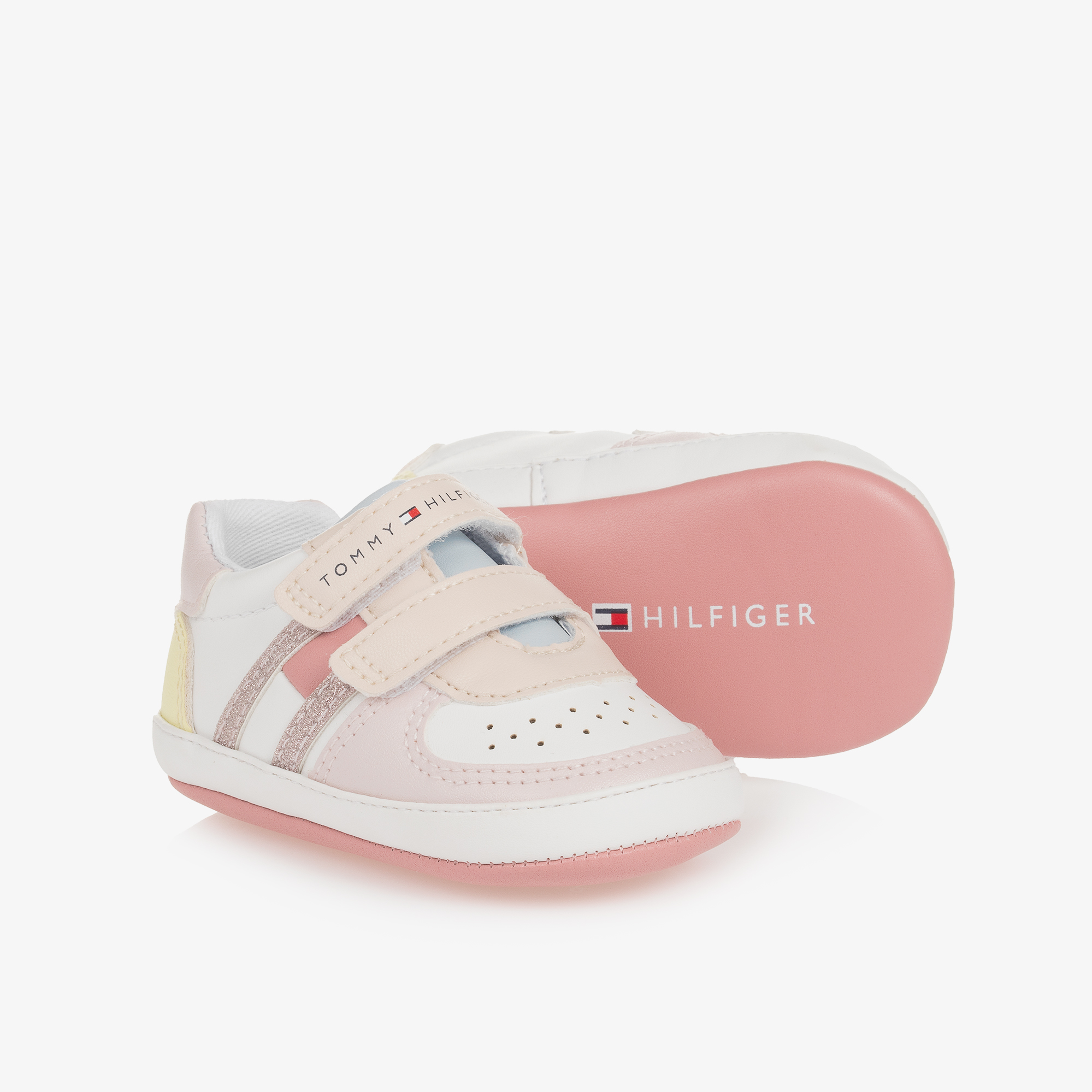 Tommy Hilfiger Baby Girls Pink Faux Leather Shoes