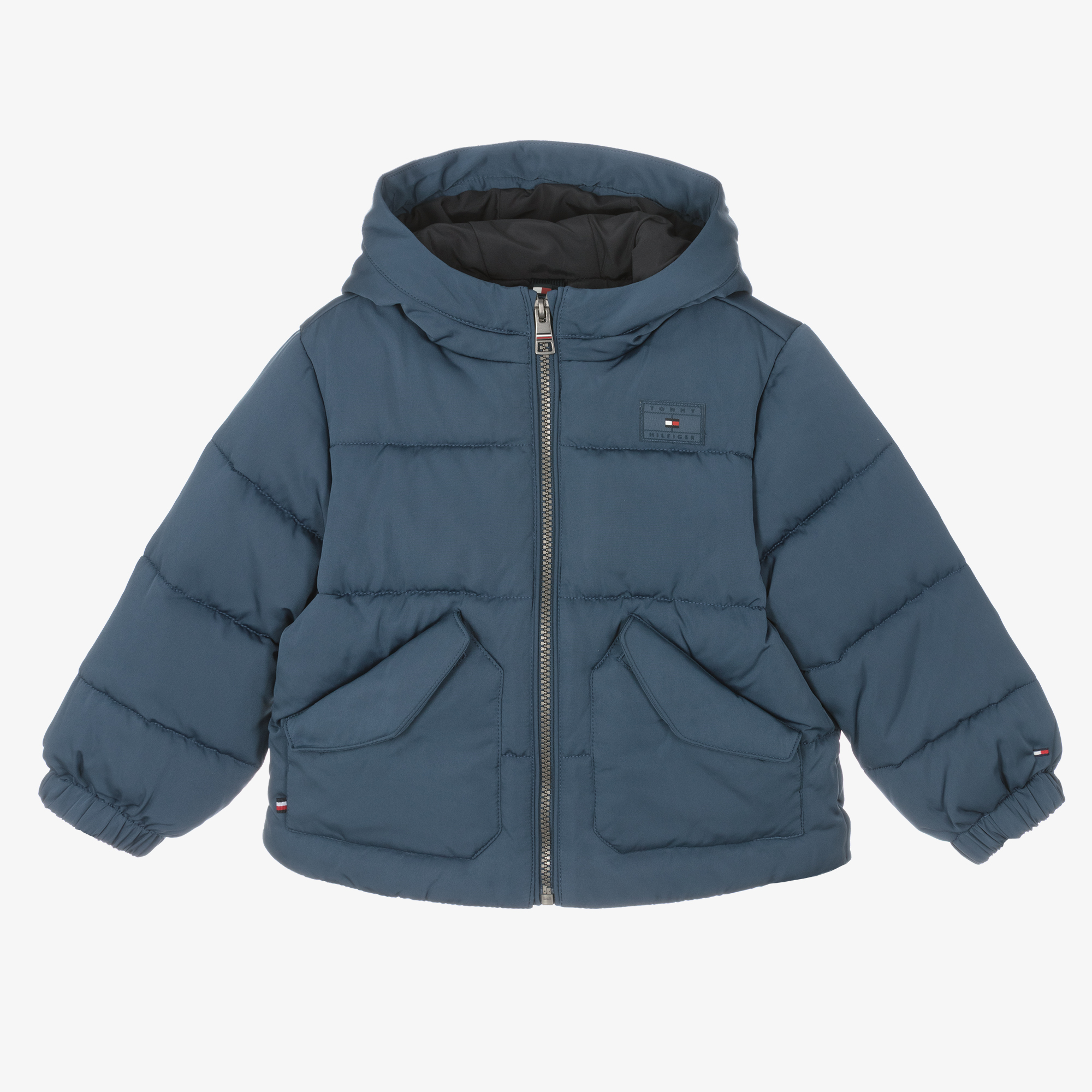 Tommy Hilfiger Boys Hooded Blue Puffer Coat