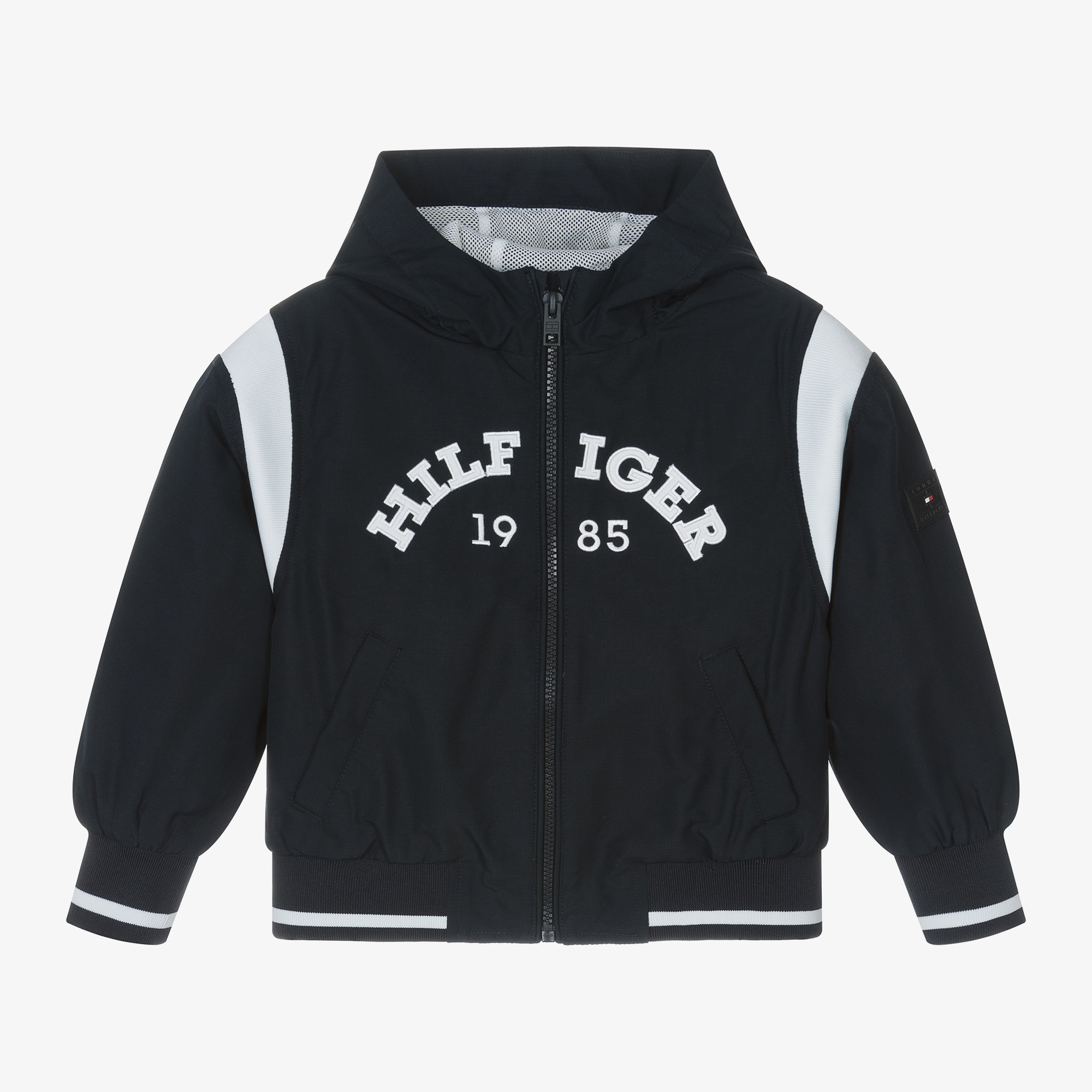 Boys navy bomber jacket top