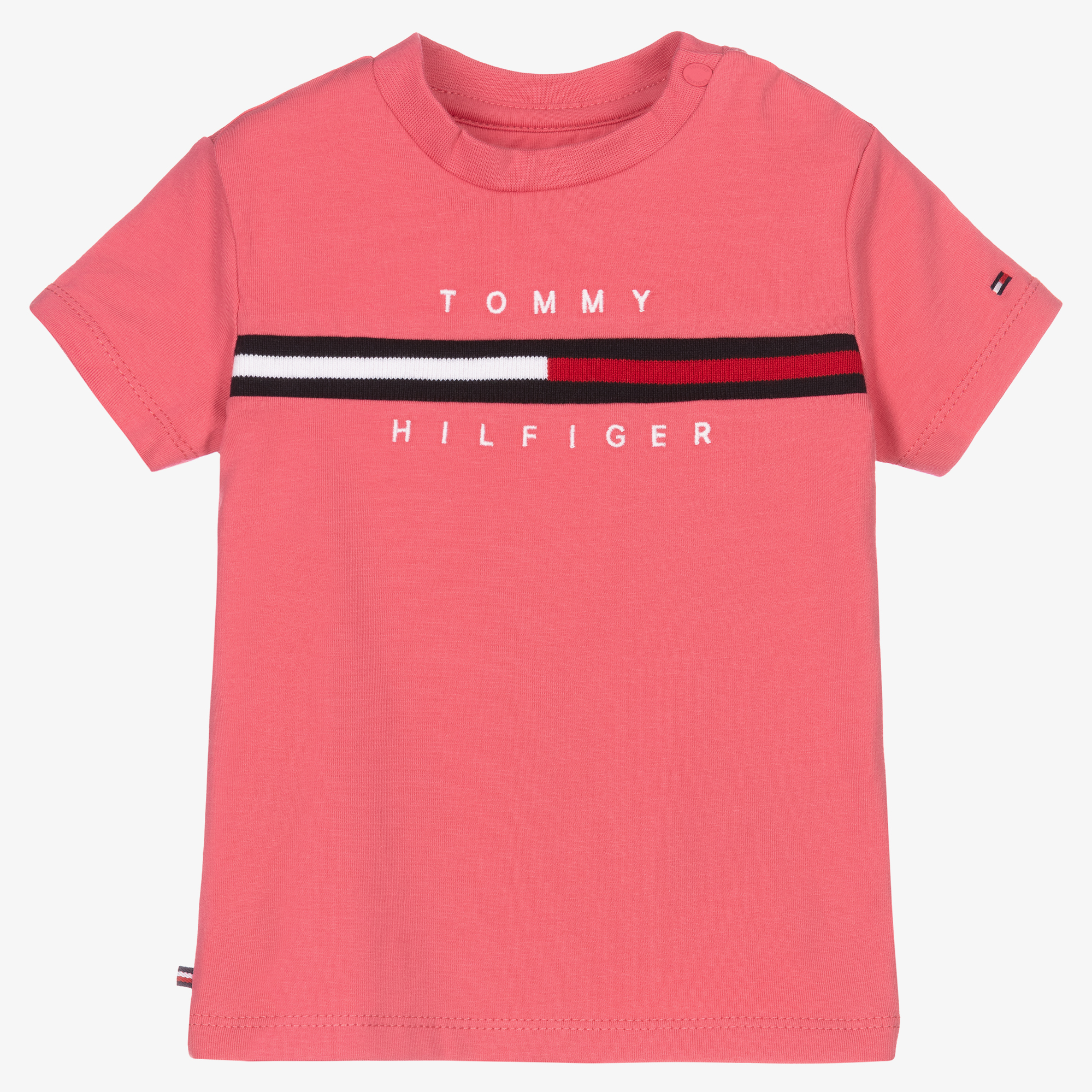 Tommy Hilfiger - Pink Logo Baby T-Shirt | Childrensalon Outlet