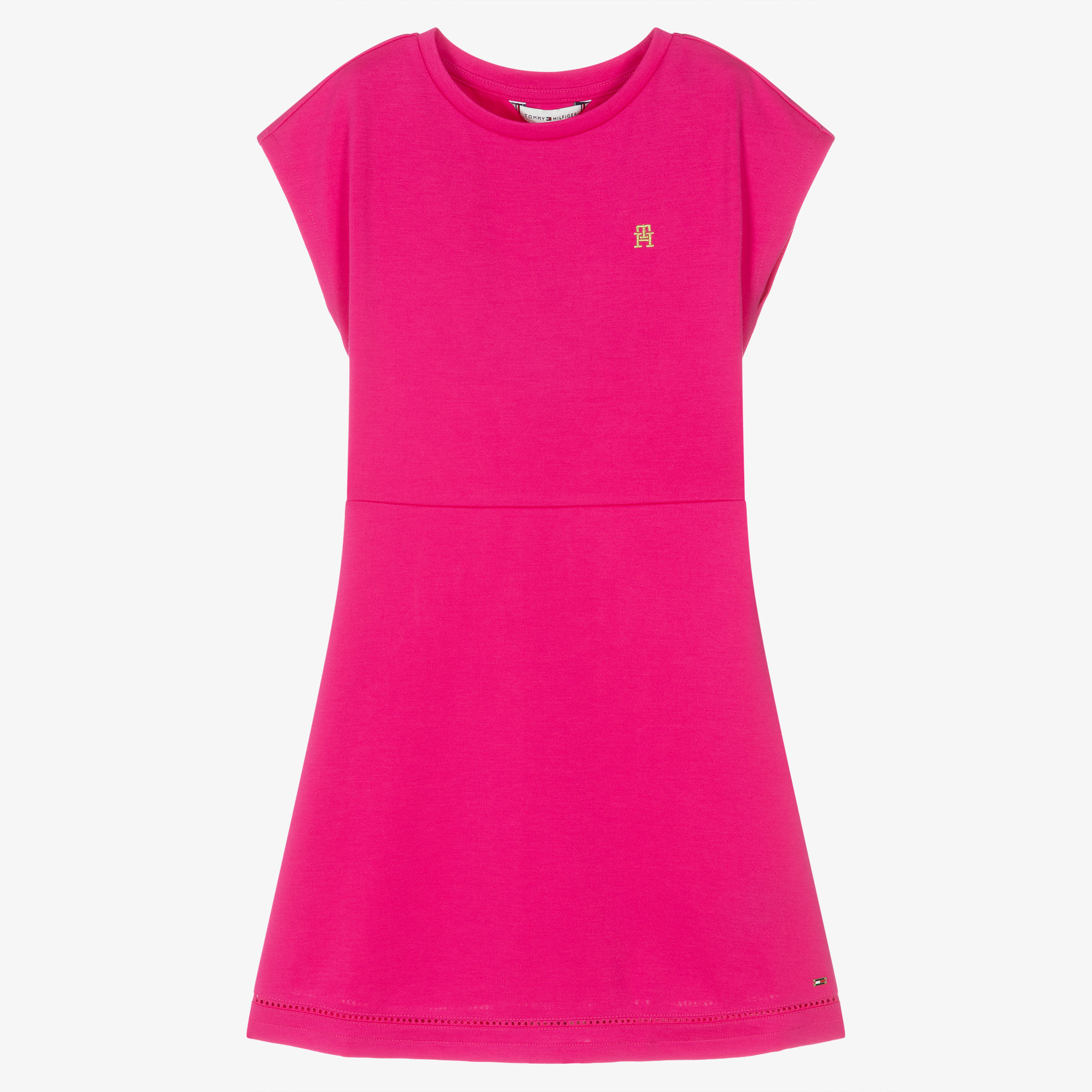 Tommy Hilfiger Teen Girls Magenta Pink Milano Jersey Dress