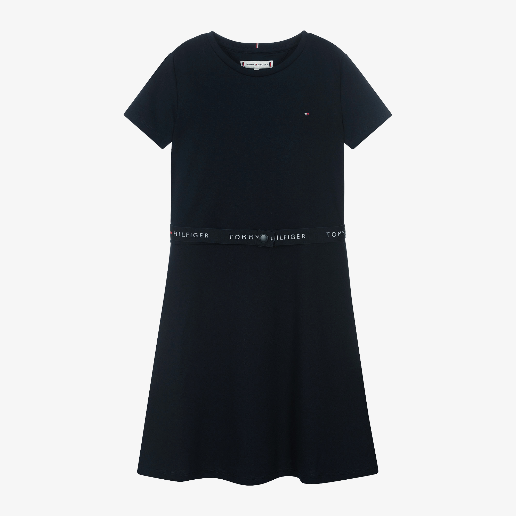 Tommy Hilfiger - Teen Girls Navy Blue Jersey Belted Dress | Childrensalon Outlet Tommy Hilfiger - Teen Girls Navy Blue Jersey Belted Dress | Childrensalon Outlet