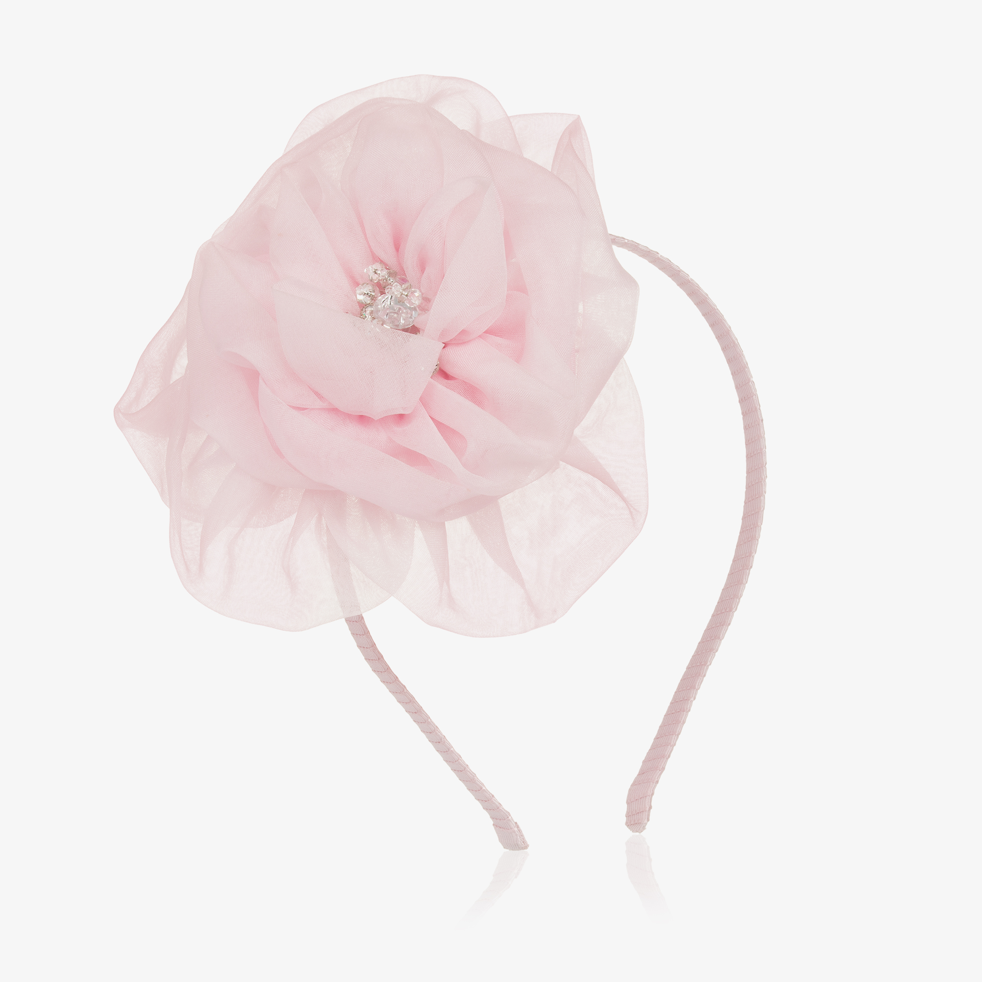 Elegant Pink Floral Headband Dusty Pink Iria Flower Girl Headband | La Coqueta Kids UK main image 4