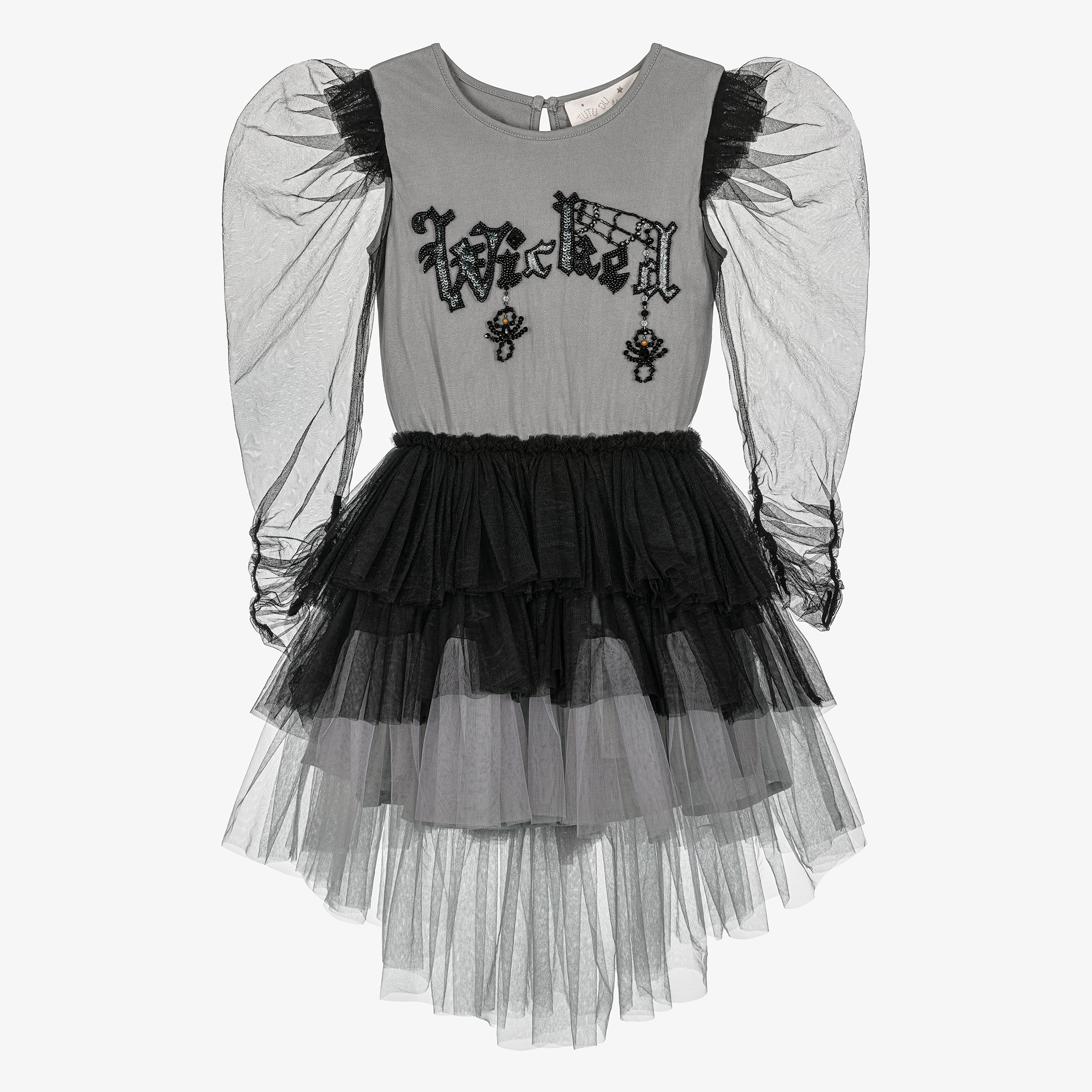 grey tutu dress A-Line Gray Tulle Lace Short Prom Dress, Gray Homecoming Dress US 10 / Gray