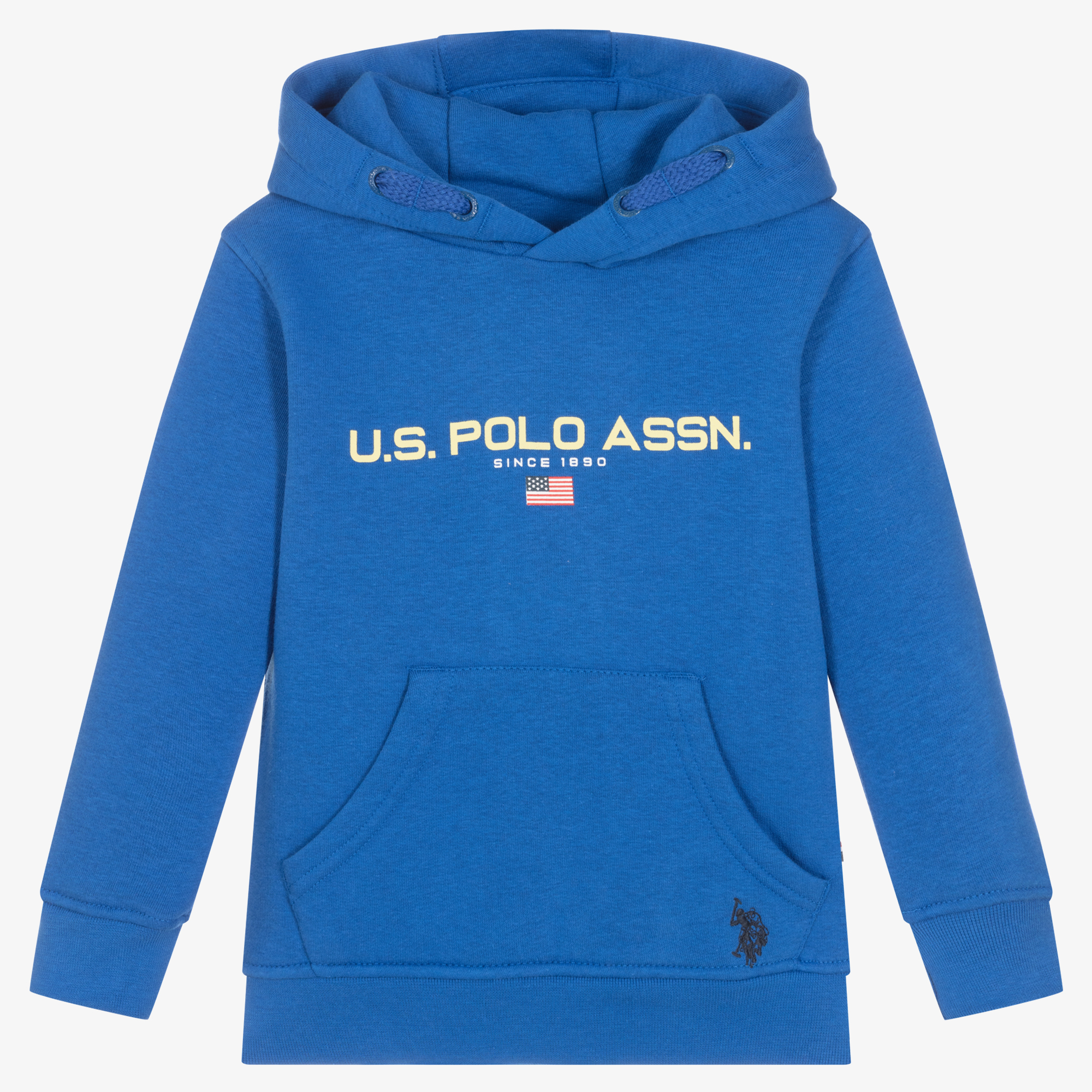 U.S. Polo Assn. - Boys Blue Cotton Logo Hoodie