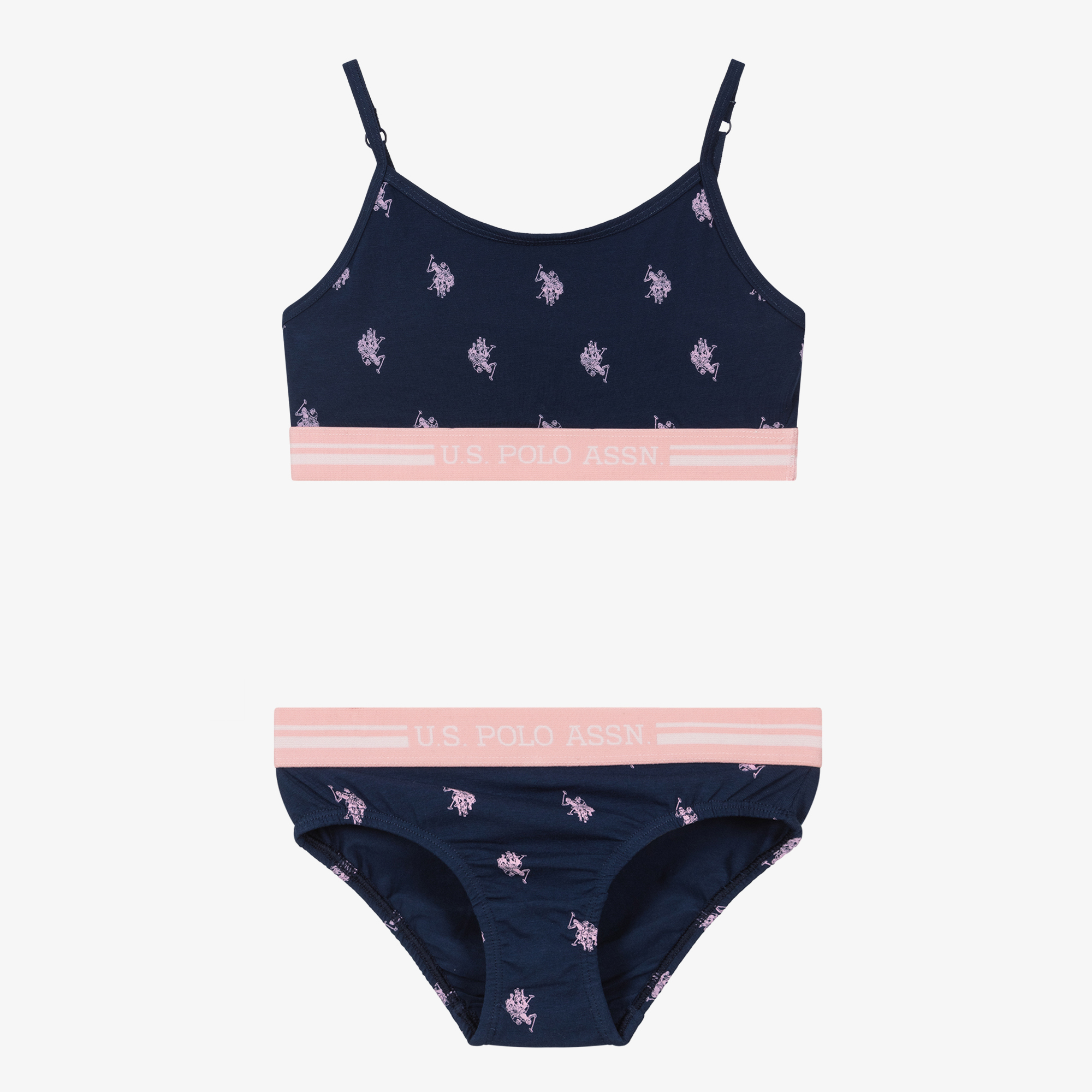 U.S. Polo Assn. - Girls Navy Blue Bra & Knickers Set