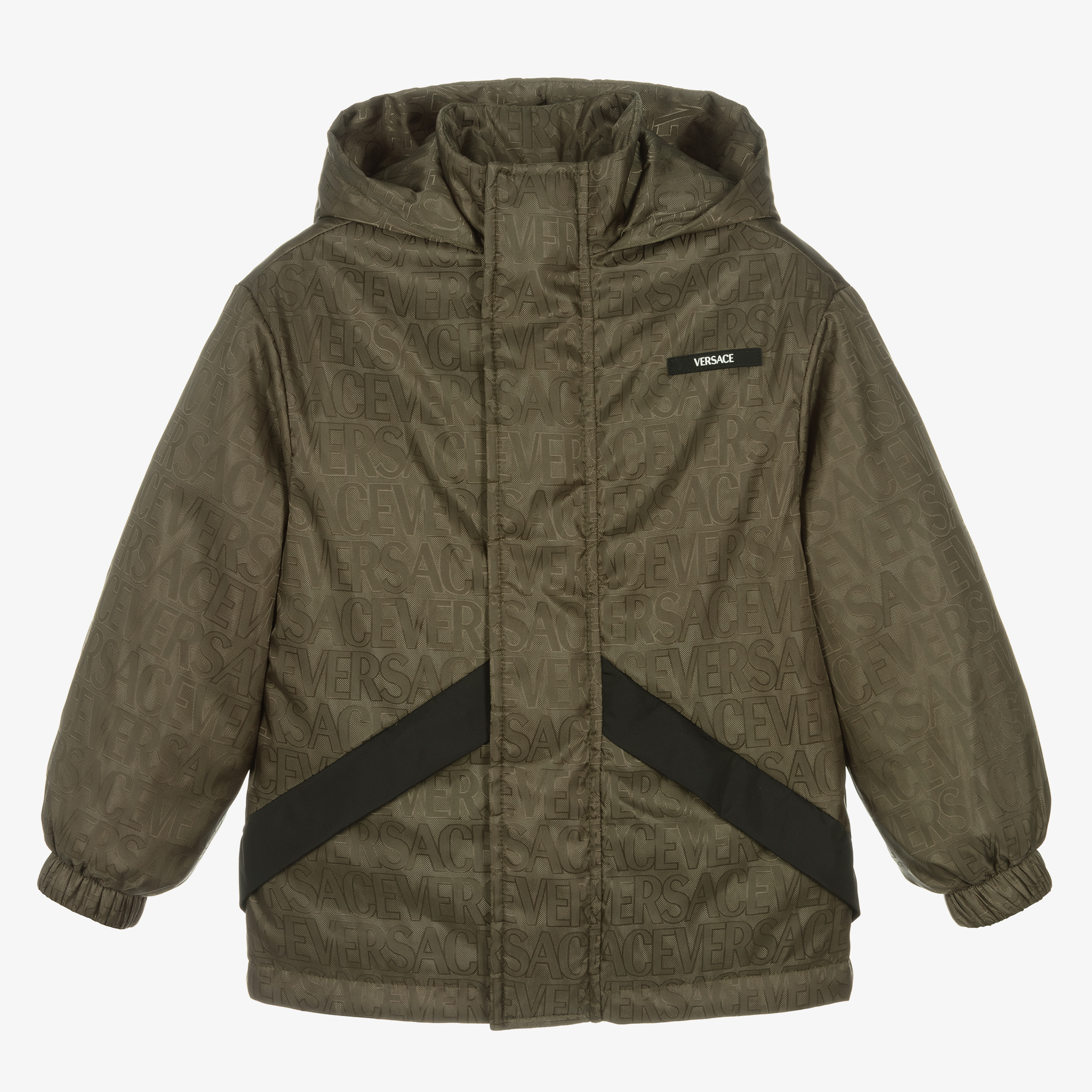 Versace Boys Khaki Green Padded Jacket