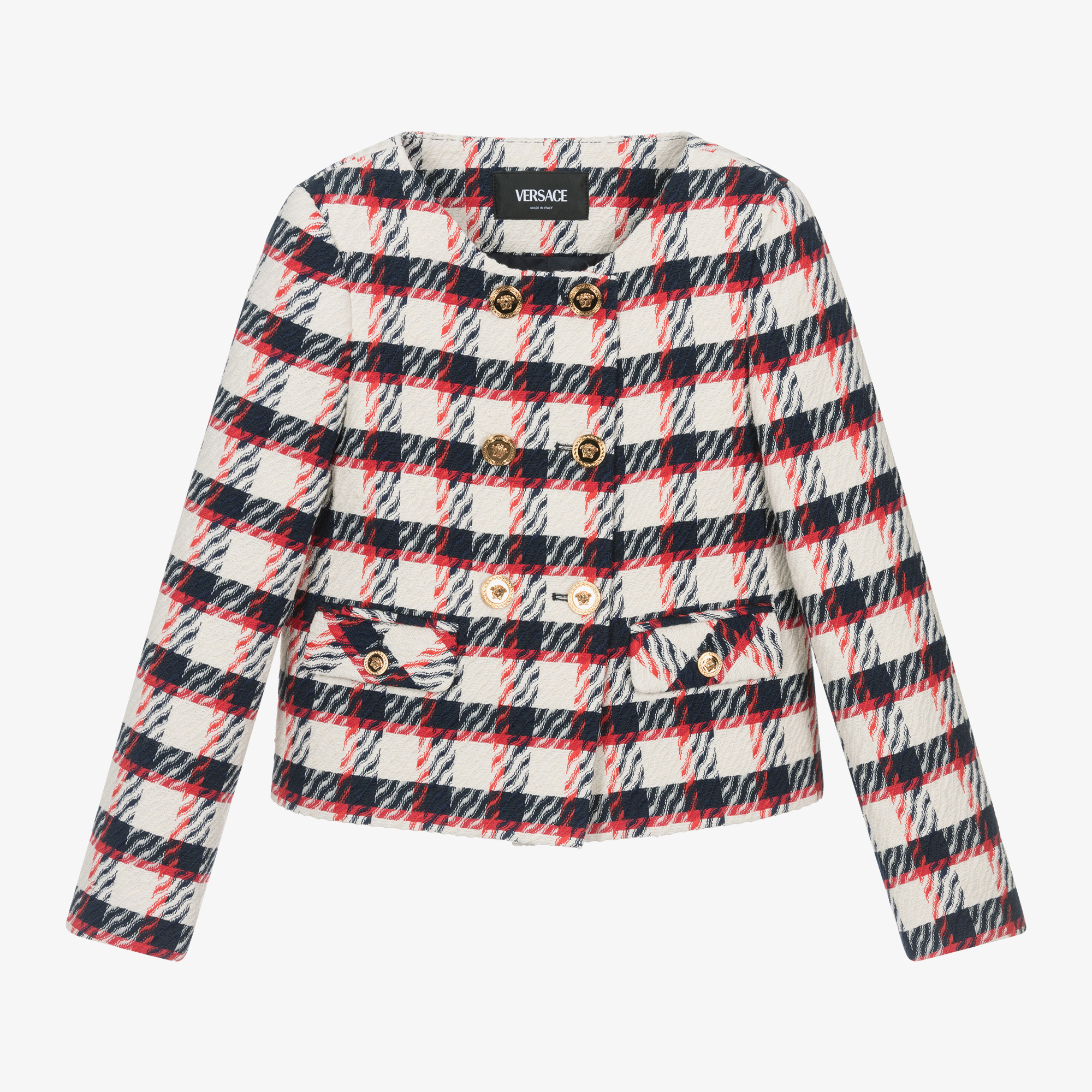 ジャケット VERSACE SS25 Multicolor tweed blazer (10176791A13465 2YA50) Multicolor tweed blazer – G&B